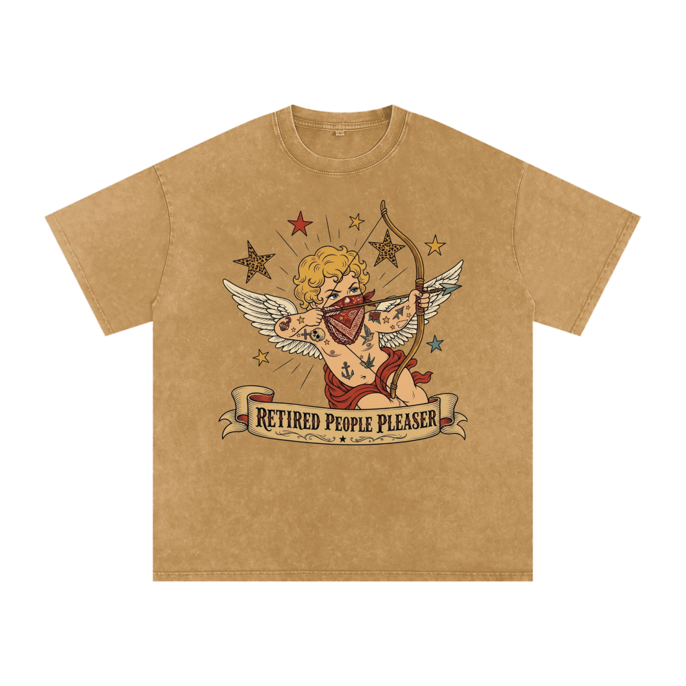 Retired People Pleaser // Snow Washed Oversized Cotton T-Shirt