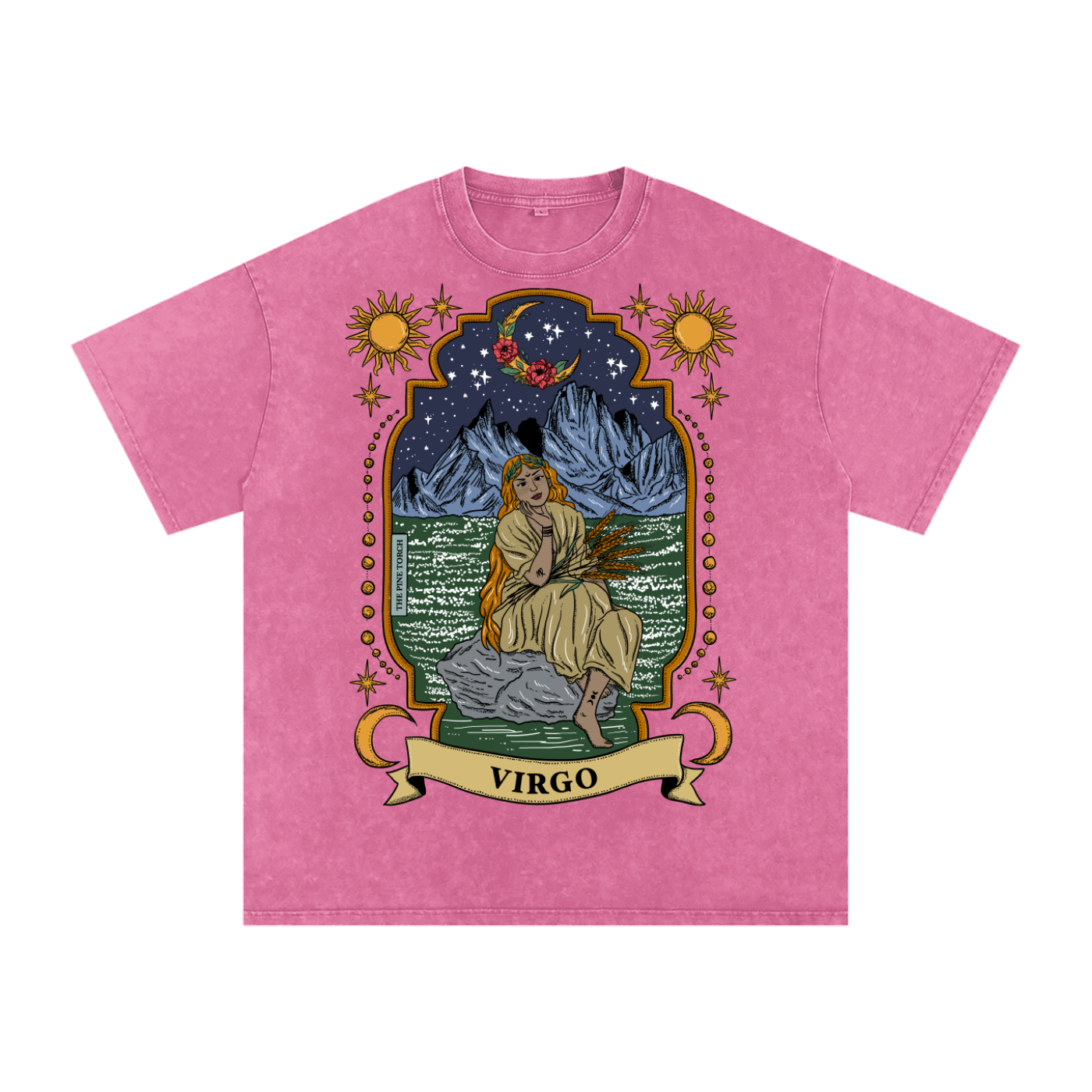 Virgo // Snow Washed Oversized Cotton T-Shirt