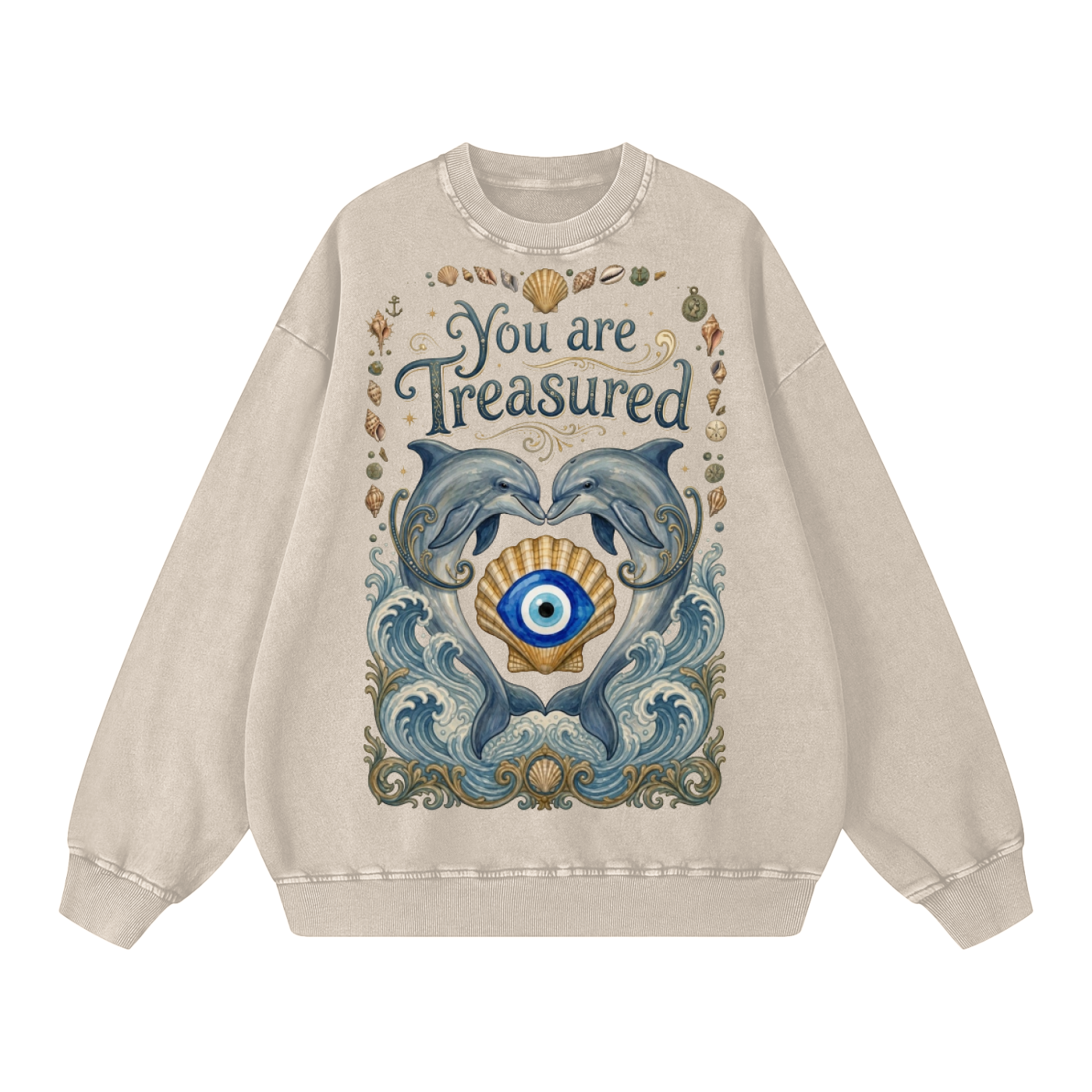 You are Treasured // Snow Washed Oversized Sweatshirt