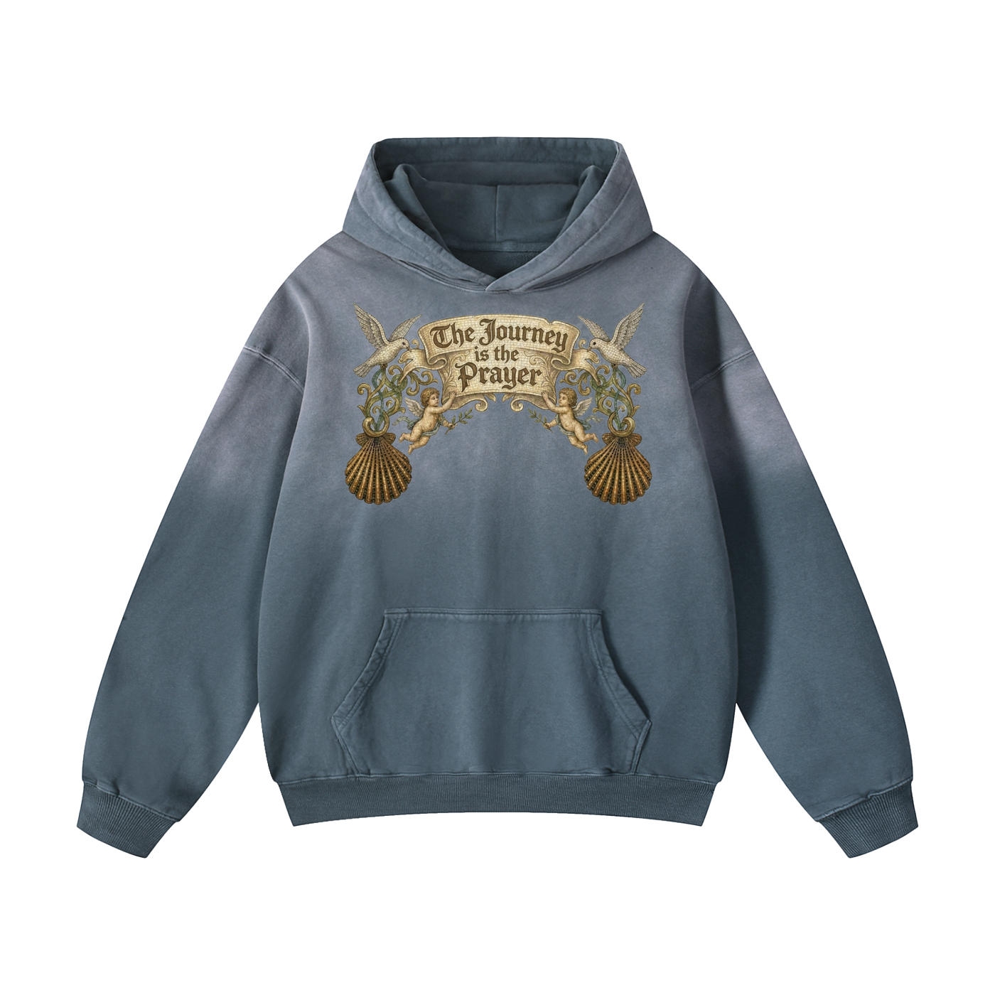 The Journey is the Prayer // Heavyweight Sunfade Oversized Hoodie