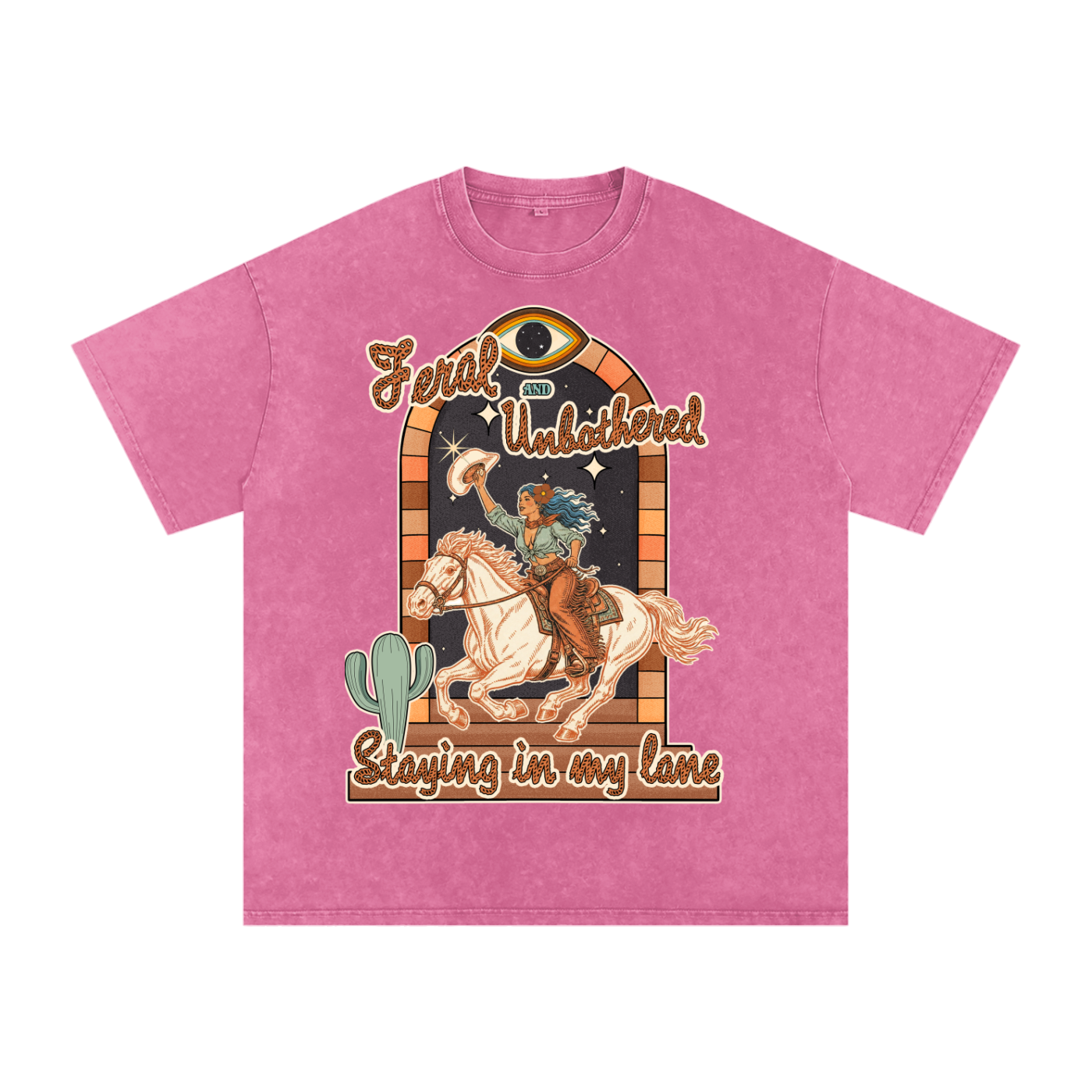 Feral and Unbothered // Snow Washed Oversized Cotton T-Shirt