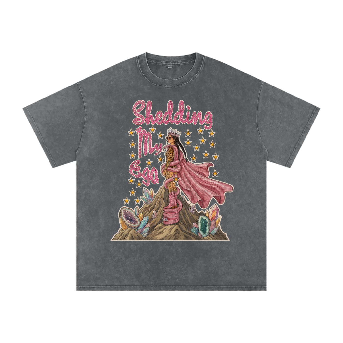 Shedding My Ego // Snow Washed Oversized Cotton T-Shirt