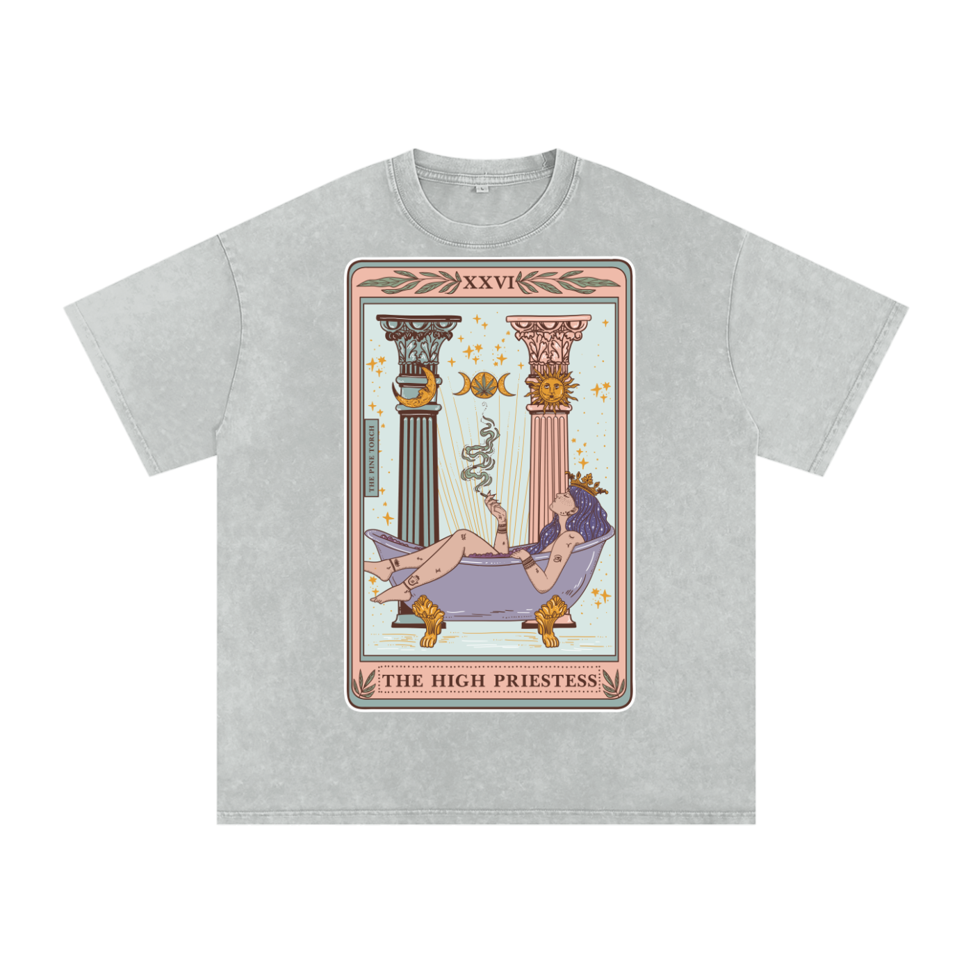 The High Priestess // Snow Washed Oversized Cotton T-Shirt