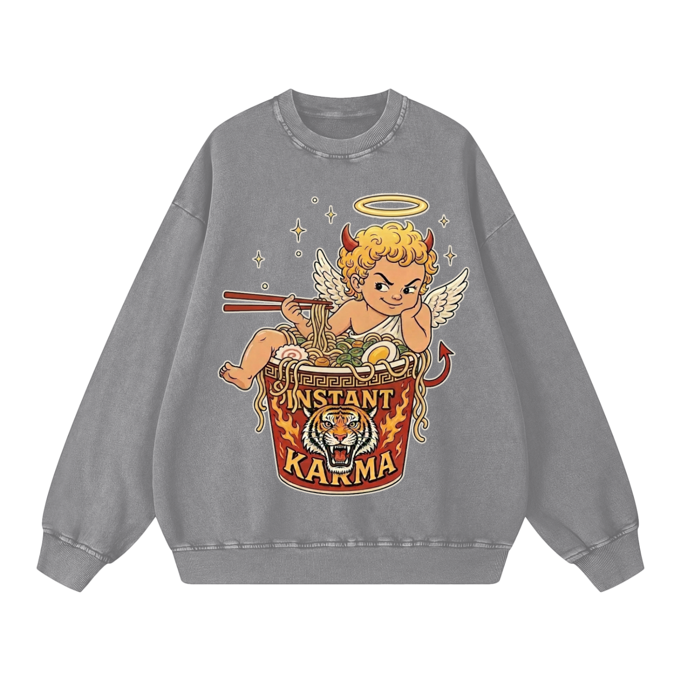 Instant Karma // Snow Washed Oversized Sweatshirt