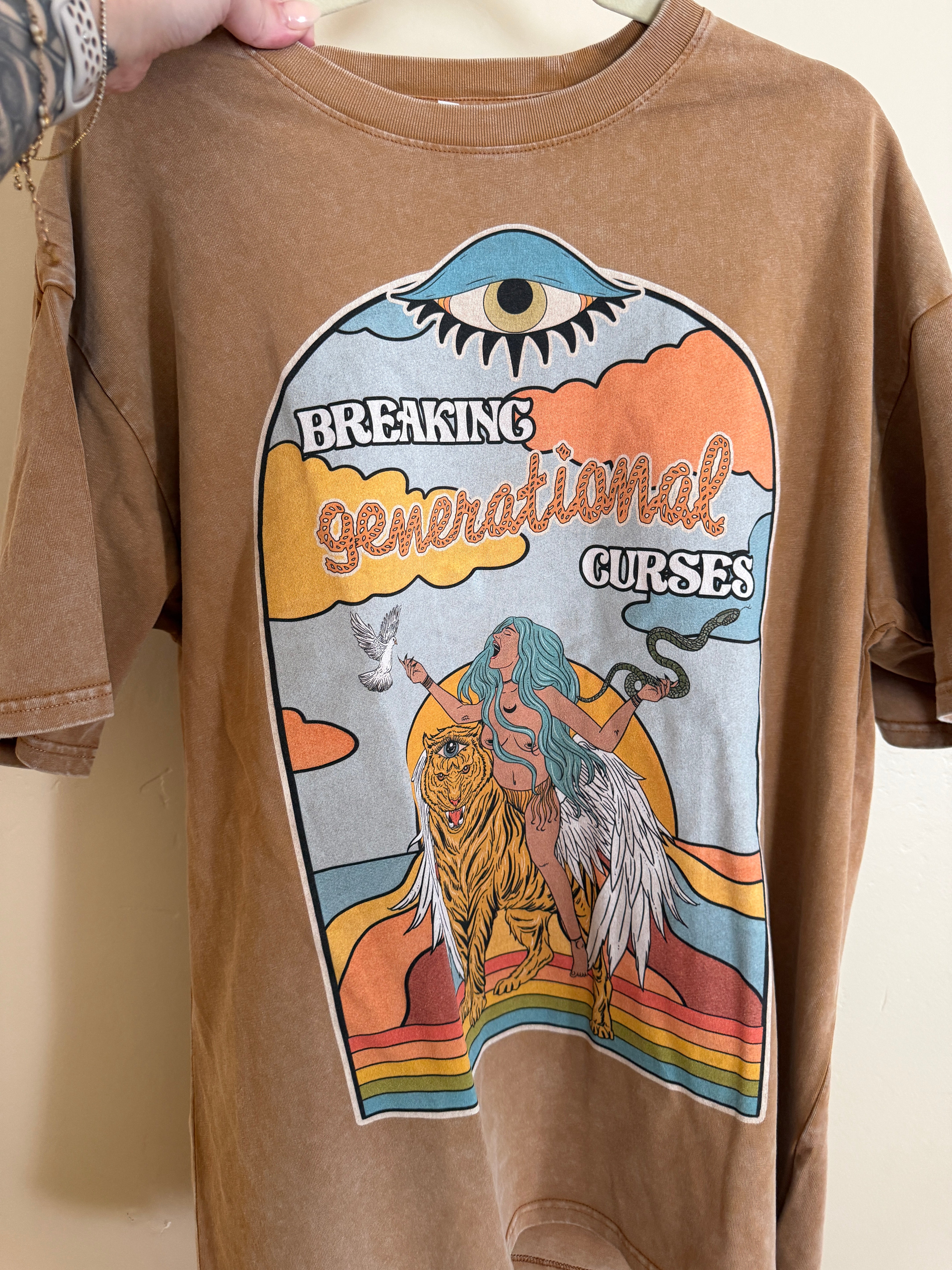 Breaking Generational Curses // Snow Washed Oversized Cotton T-Shirt
