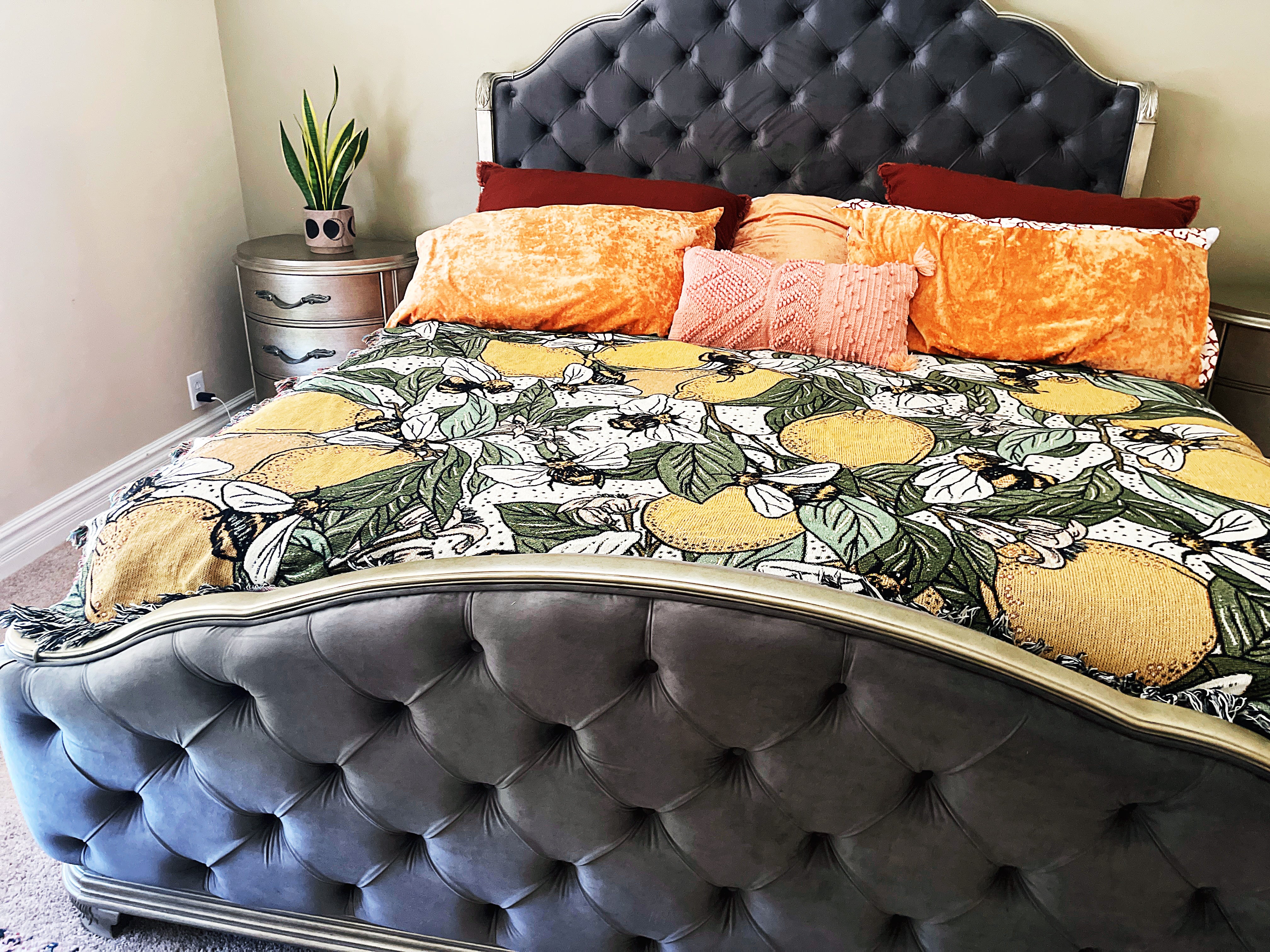 LEMON BLOSSOM // WOVEN FRINGE BLANKET