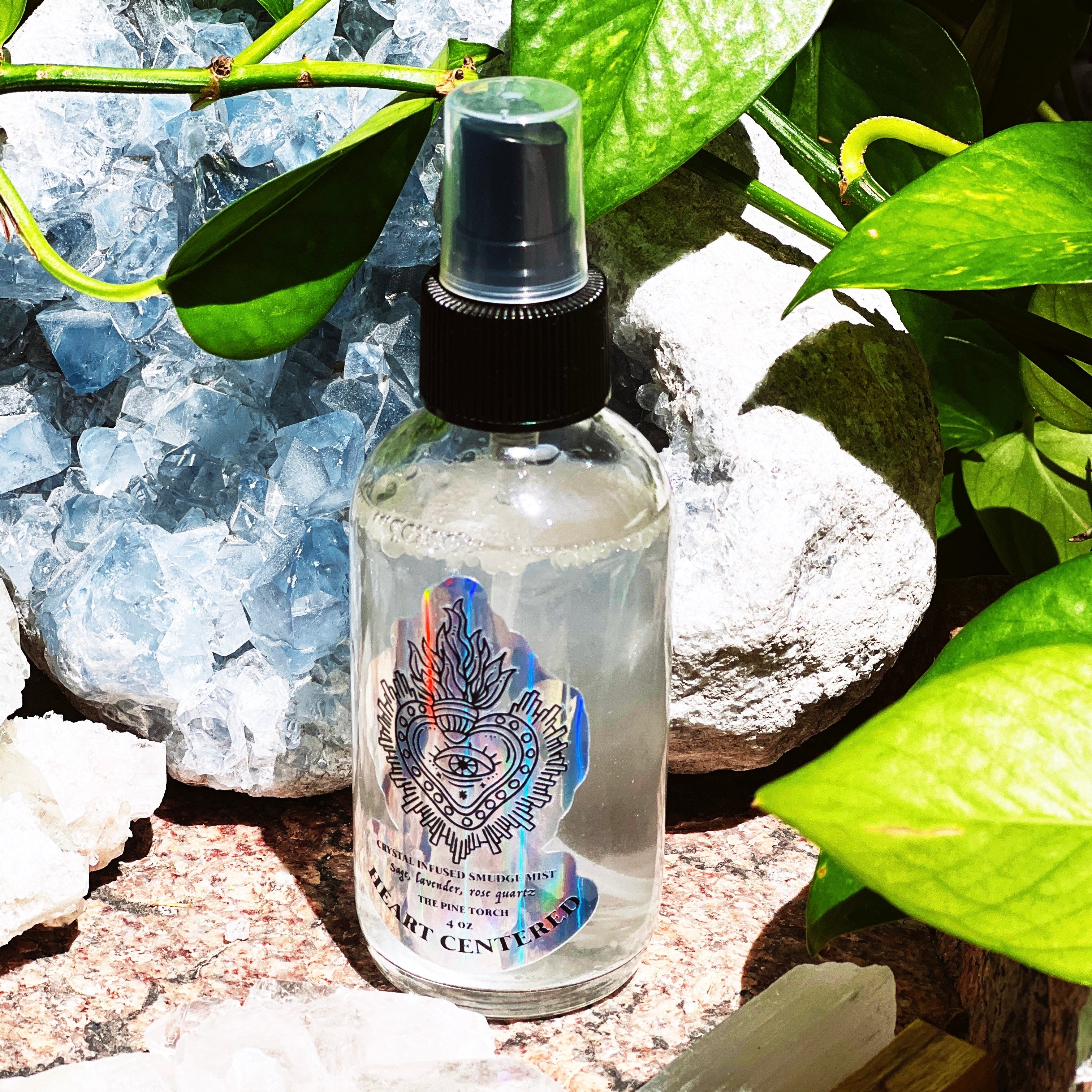 HEART CENTERED << CRYSTAL INFUSED SMUDGE MIST >>