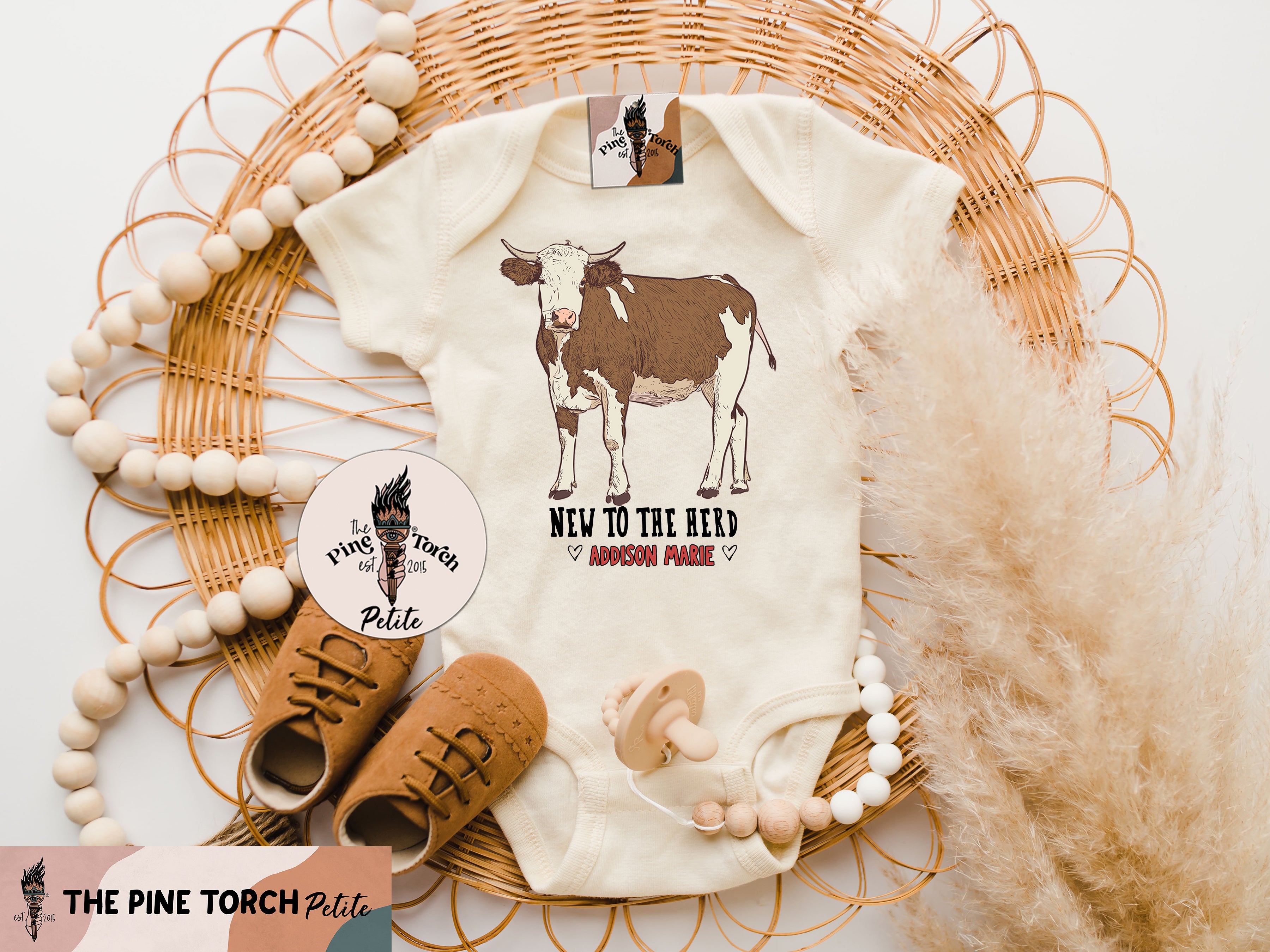 « PERSONALIZED NEW TO THE HERD » BODYSUIT