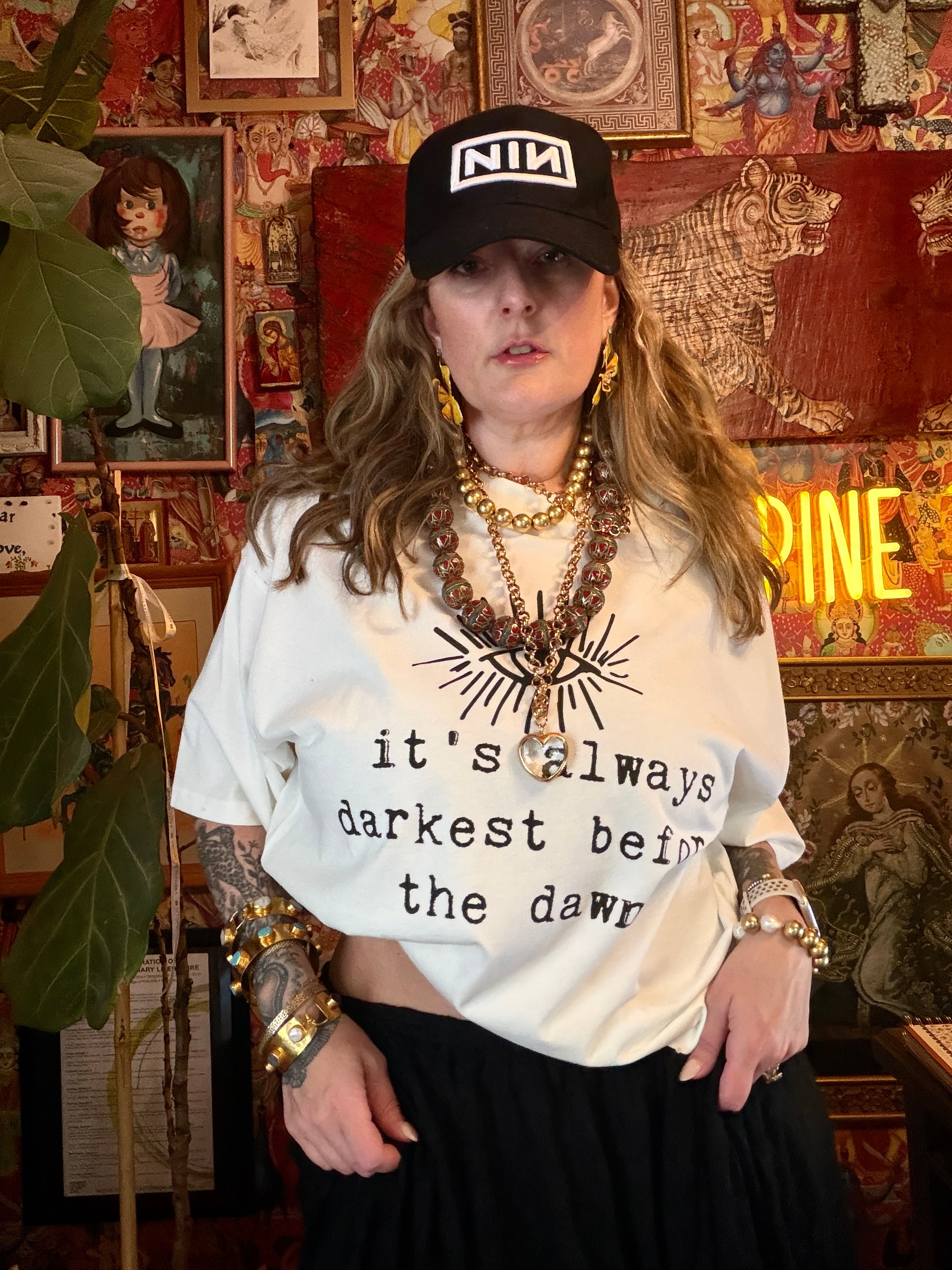 It's Always Darkest Before Dawn // Classic Frayed Boxy Tee
