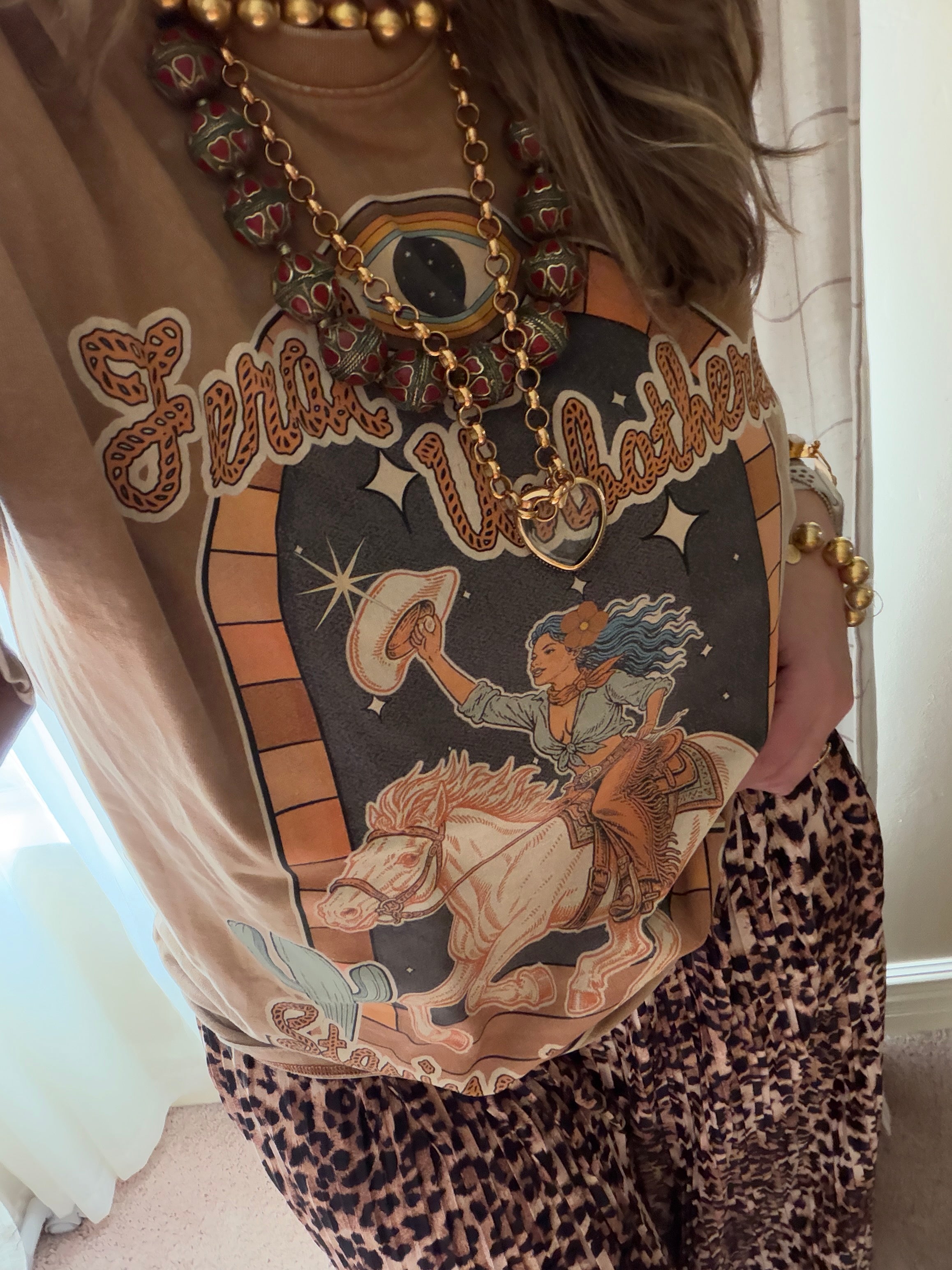 Feral and Unbothered // Snow Washed Oversized Cotton T-Shirt