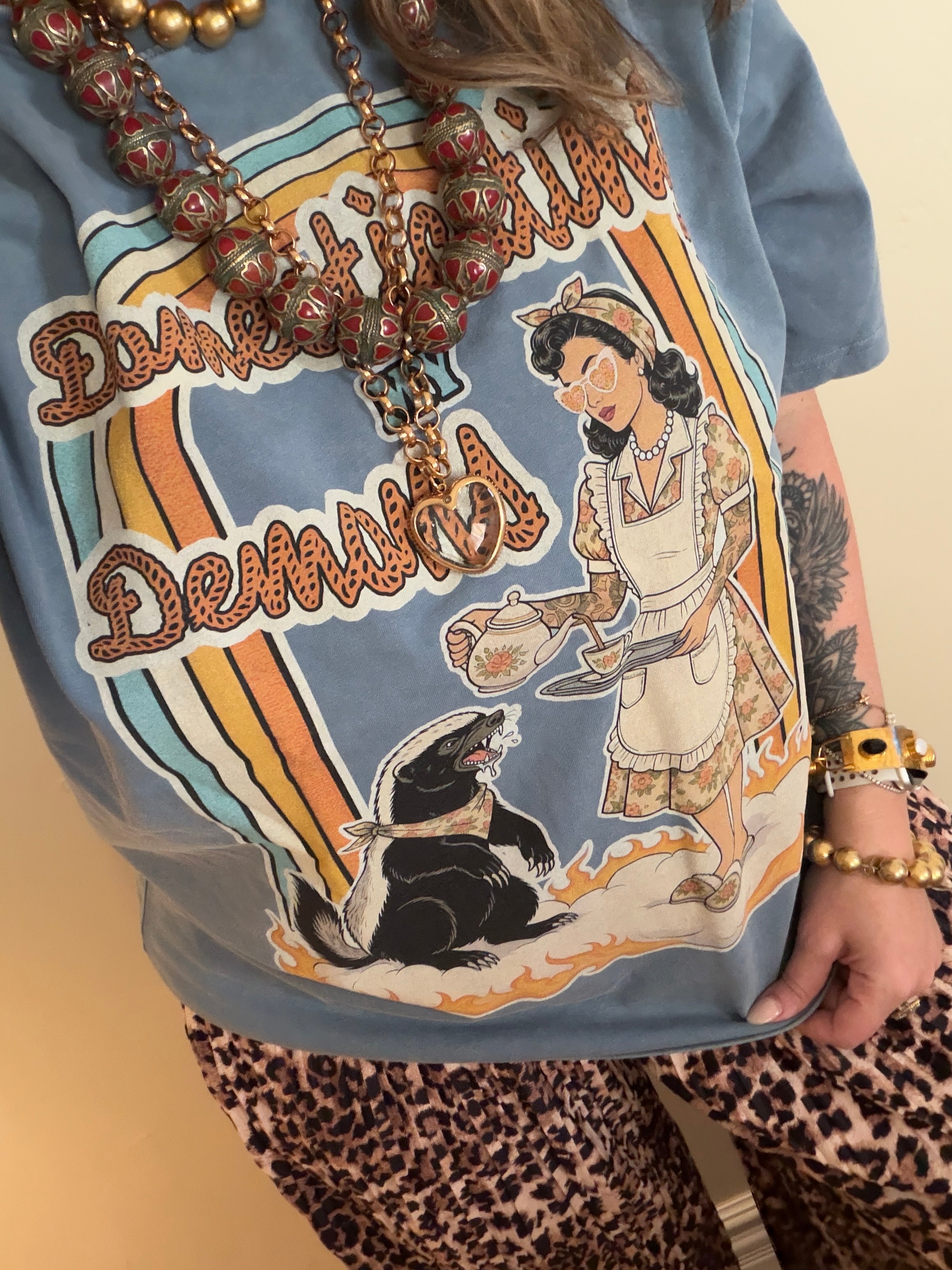 Domesticating My Demons // Snow Washed Oversized Cotton T-Shirt