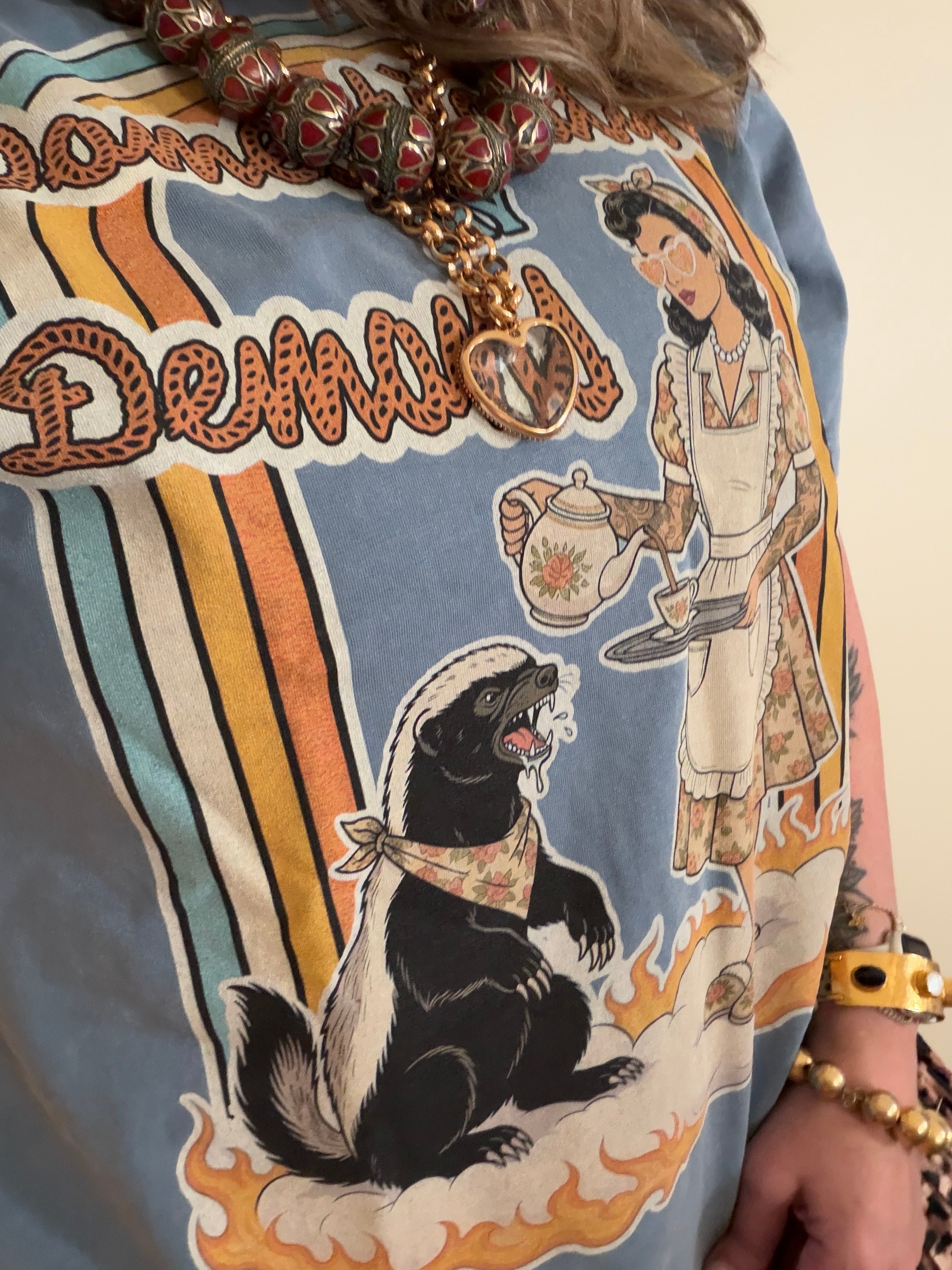 Domesticating My Demons // Snow Washed Oversized Cotton T-Shirt