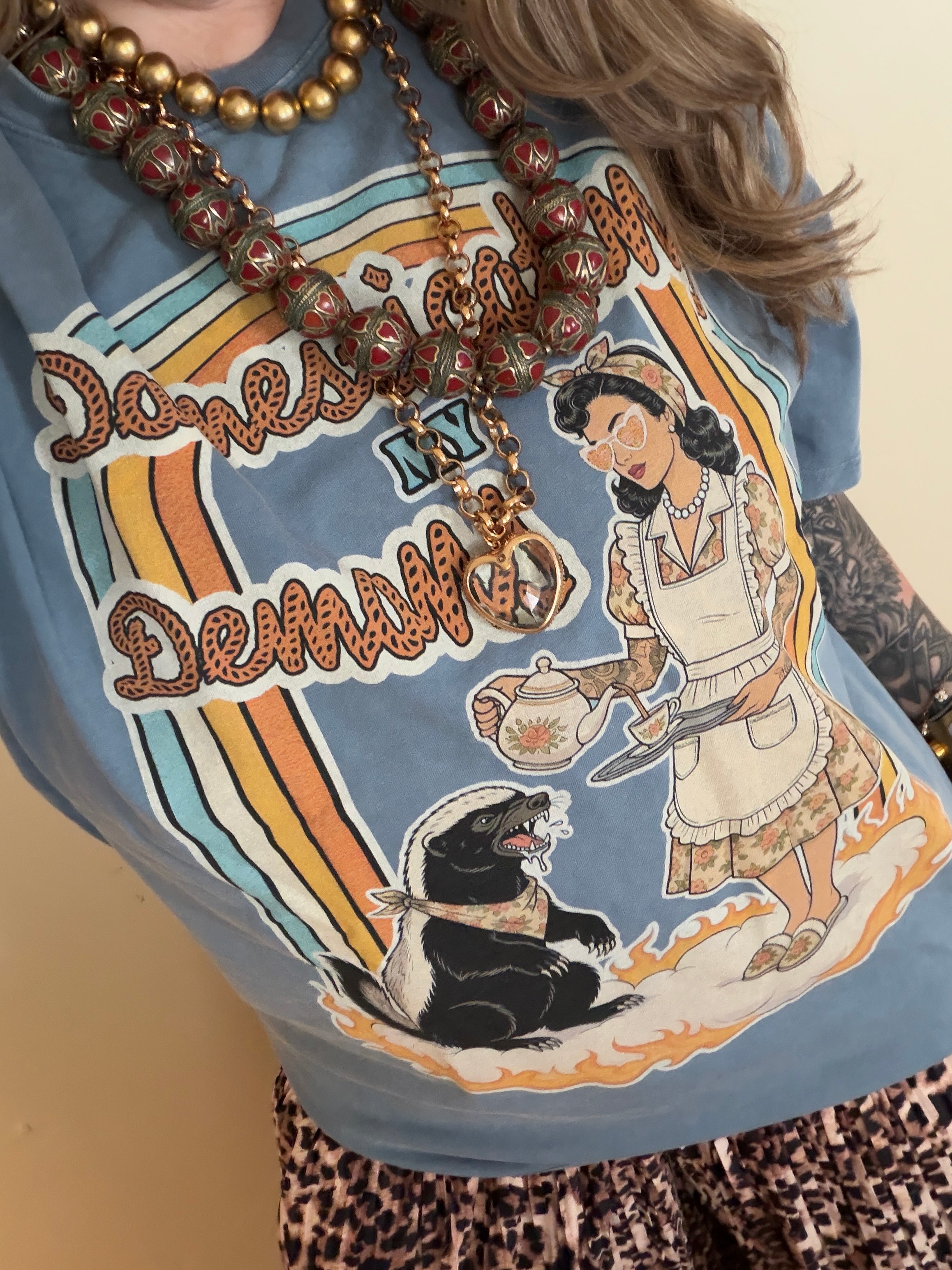Domesticating My Demons // Snow Washed Oversized Cotton T-Shirt