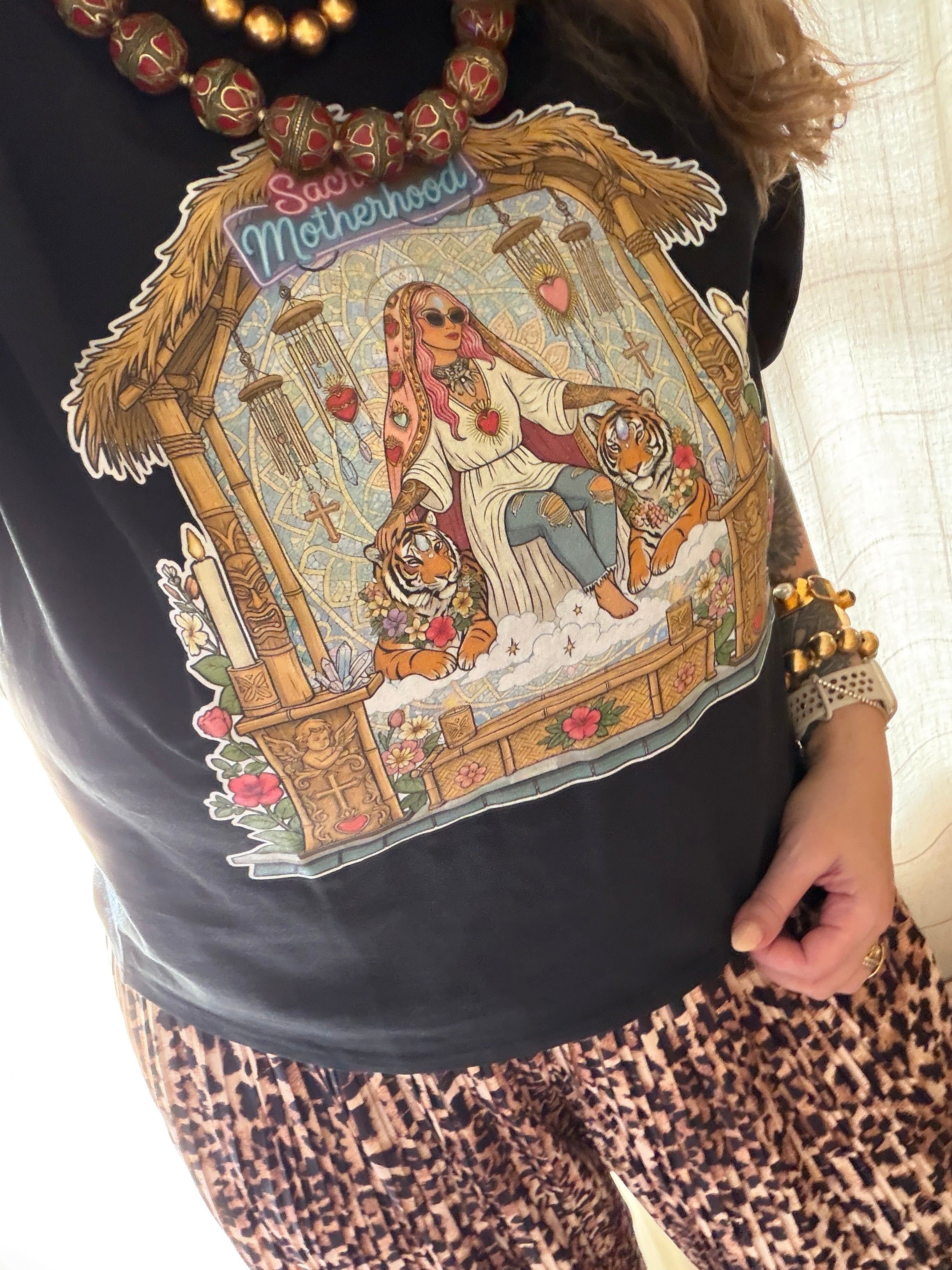 Sacred Motherhood // Snow Washed Oversized Cotton T-Shirt