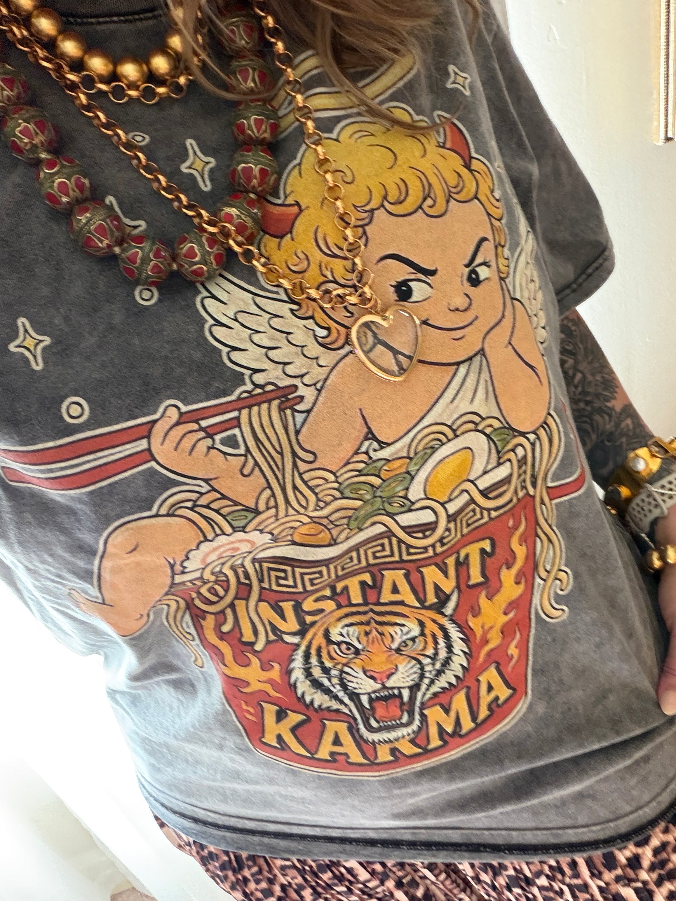 Instant Karma // Snow Washed Oversized Cotton T-Shirt