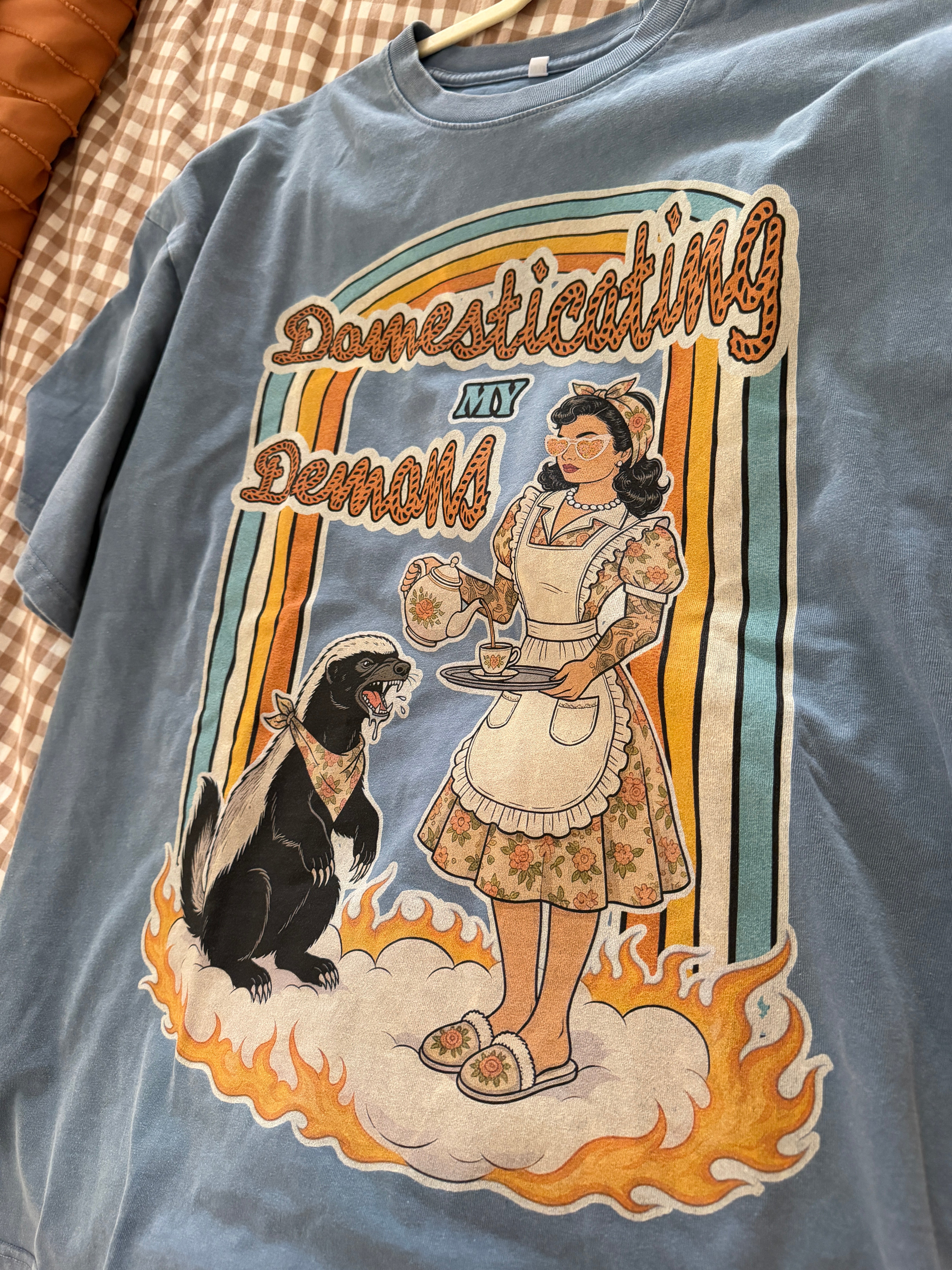 Domesticating My Demons // Snow Washed Oversized Cotton T-Shirt