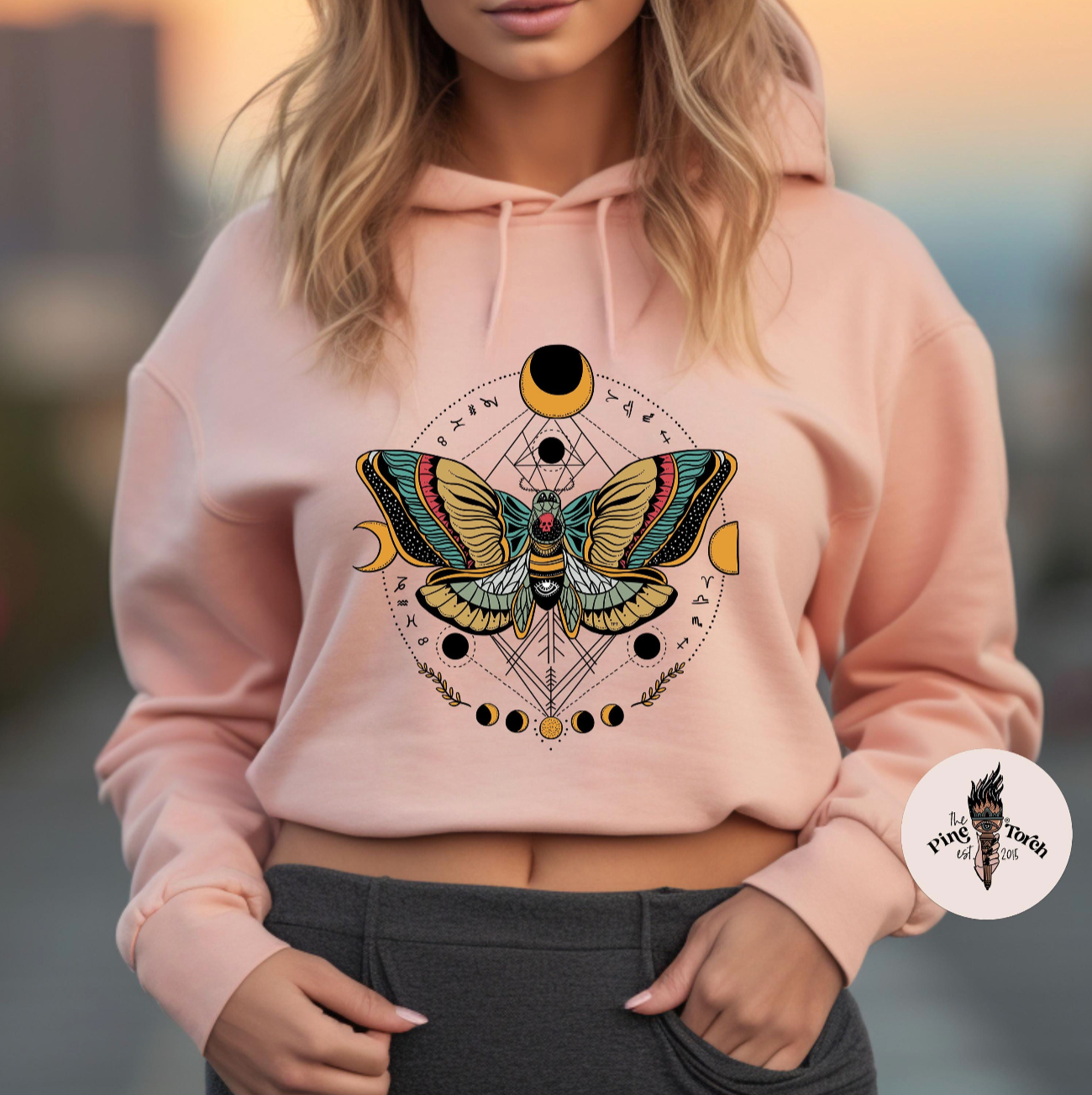 DEATH MOTH // CROP HOODIE
