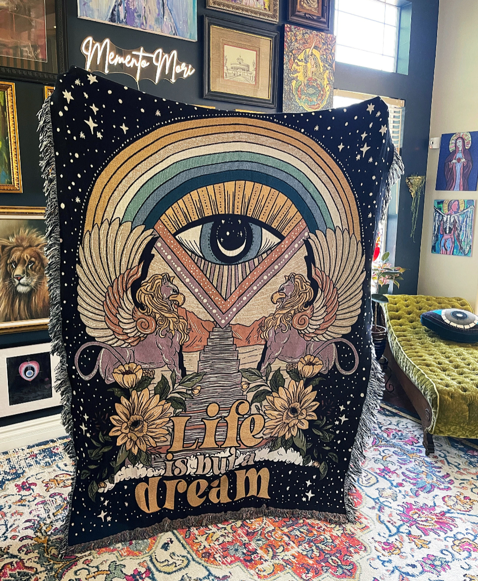 LIFE IS BUT A DREAM // WOVEN FRINGE BLANKET