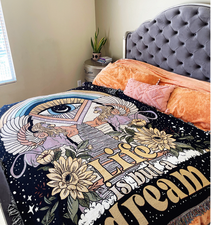 LIFE IS BUT A DREAM // WOVEN FRINGE BLANKET