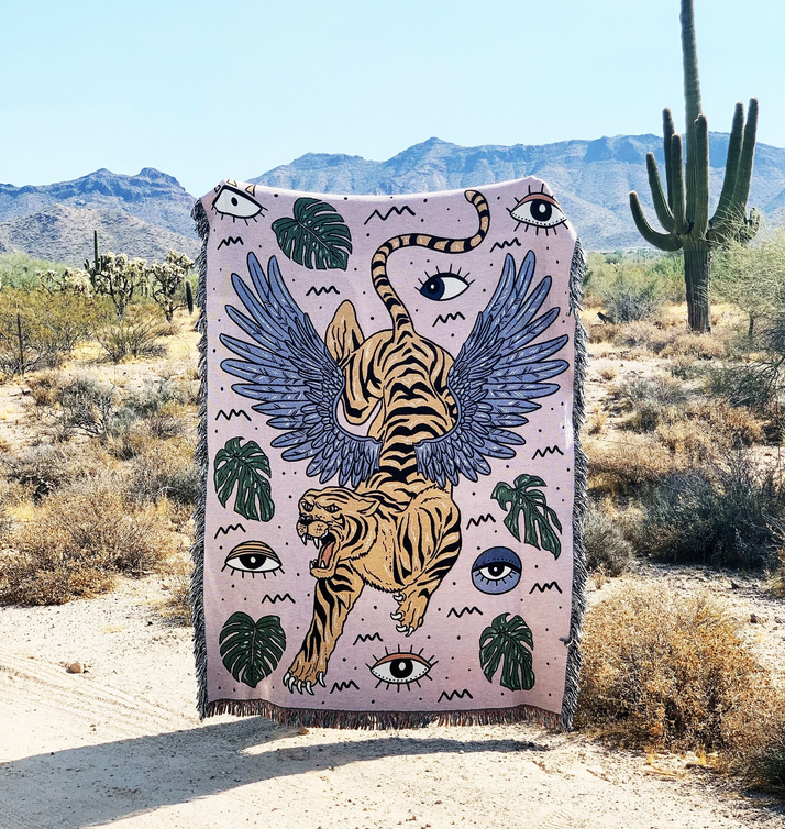 EYE OF THE TIGER // WOVEN FRINGE BLANKET