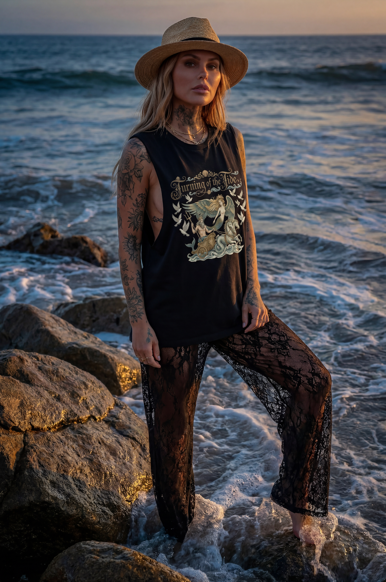 Turning of the Tide // Unisex Boxy Cotton Tank