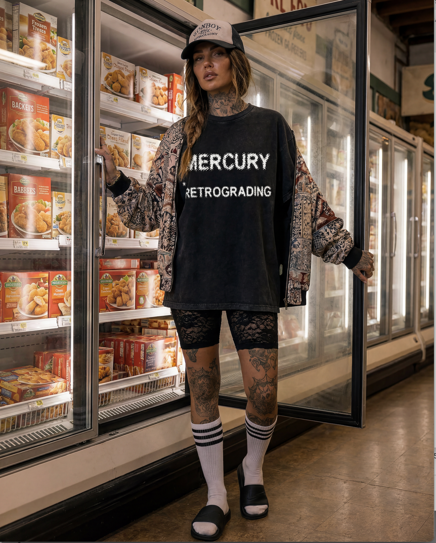 Mercury Retrograding // Snow Washed Oversized Cotton T-Shirt