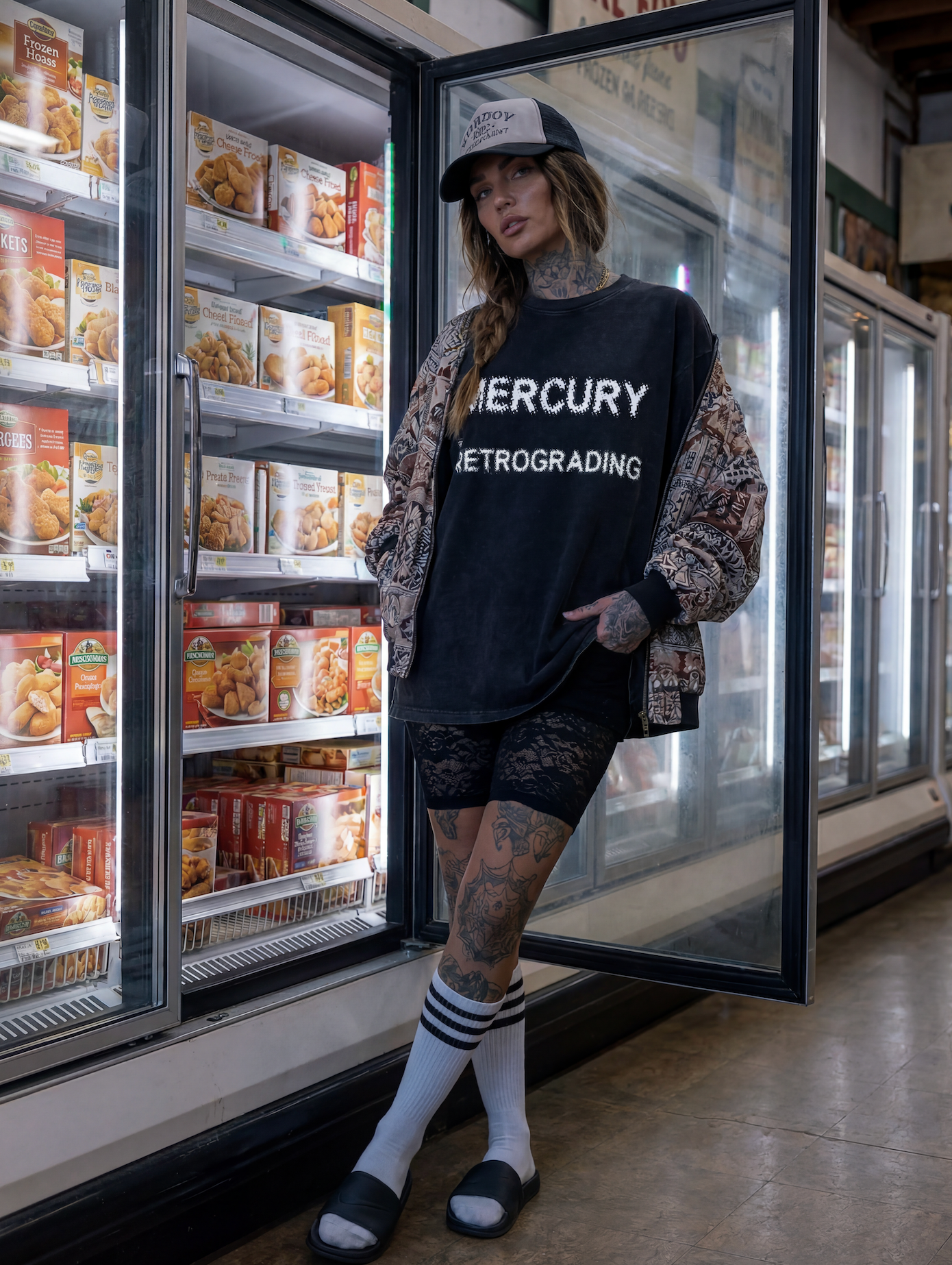 Mercury Retrograding // Snow Washed Oversized Cotton T-Shirt