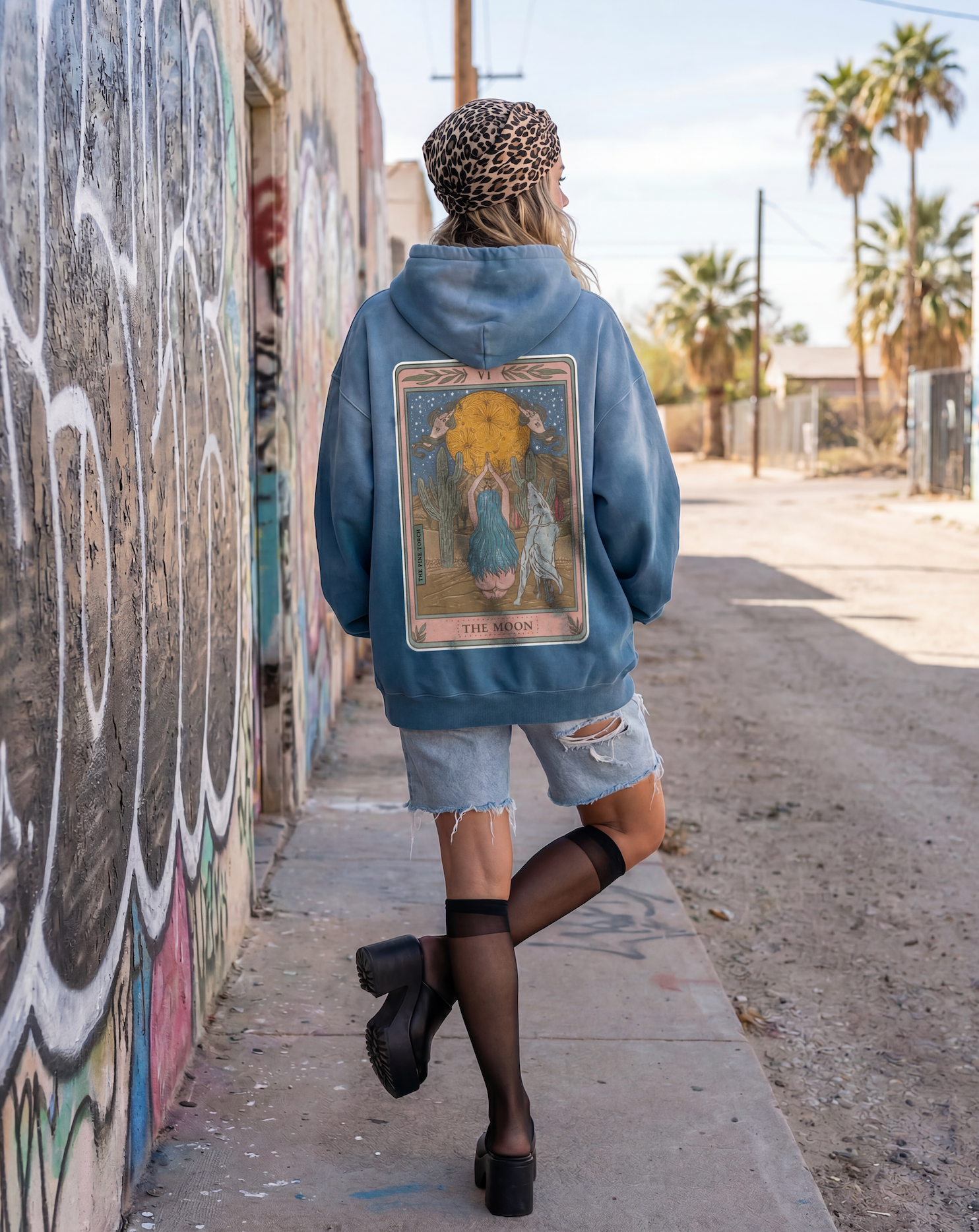 The Moon // Heavyweight Sunfade Oversized Hoodie