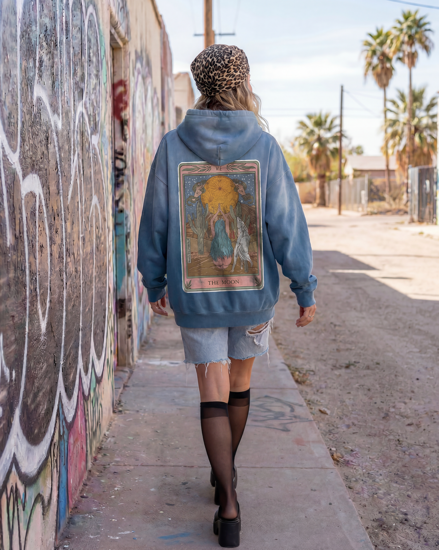 The Moon // Heavyweight Sunfade Oversized Hoodie