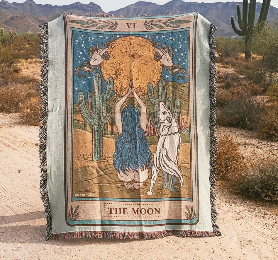 THE MOON // WOVEN FRINGE BLANKET