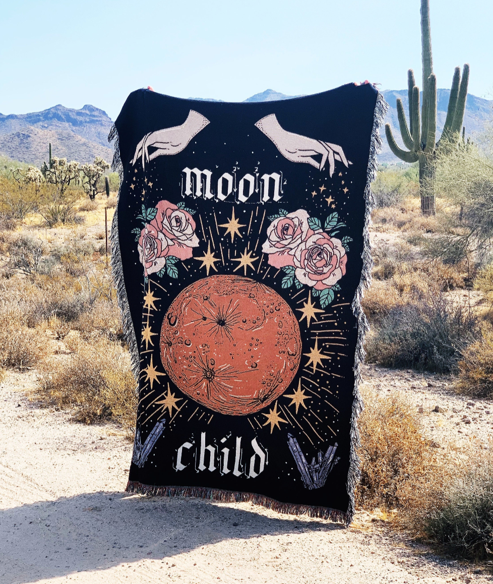 MOON CHILD // WOVEN FRINGE BLANKET