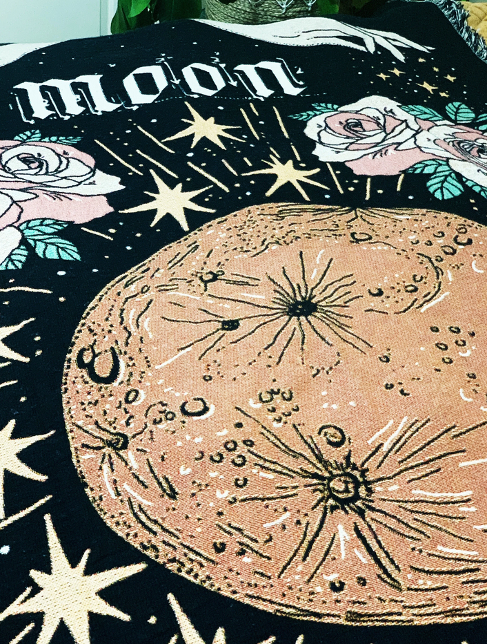 MOON CHILD // WOVEN FRINGE BLANKET