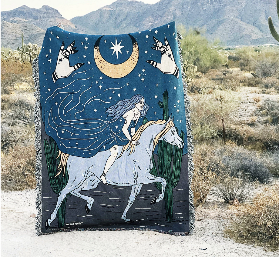 MIDNIGHT RIDER // WOVEN FRINGE BLANKET