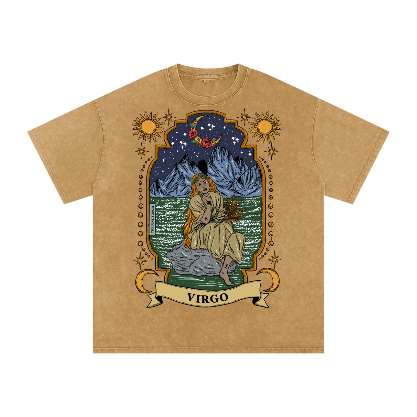 Virgo // Snow Washed Oversized Cotton T-Shirt