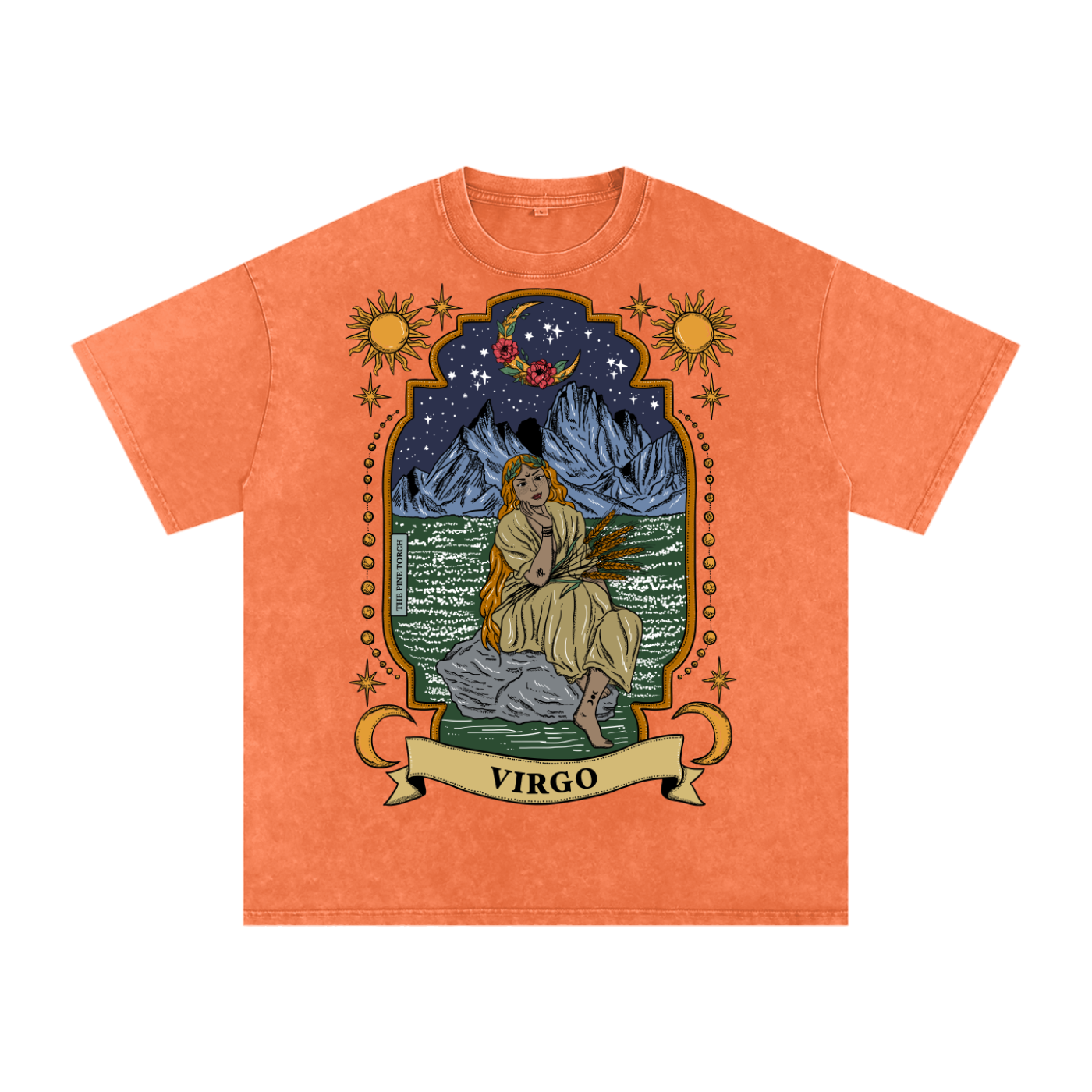 Virgo // Snow Washed Oversized Cotton T-Shirt