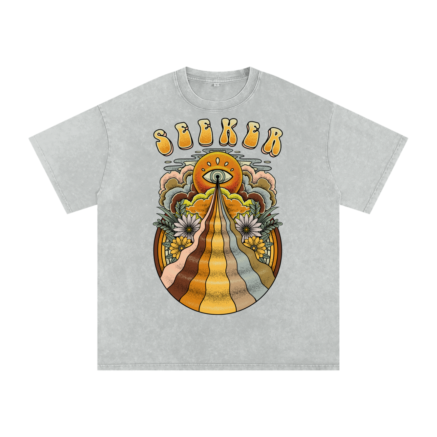 Seeker // Snow Washed Oversized Cotton T-Shirt