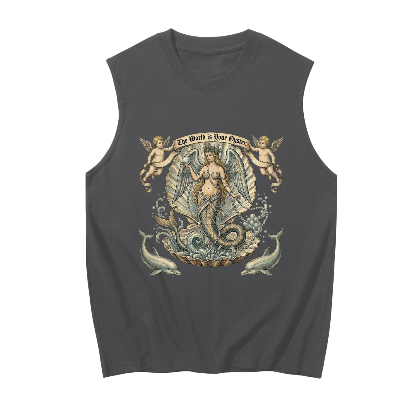 The World is Your Oyster // Unisex Boxy Cotton Tank