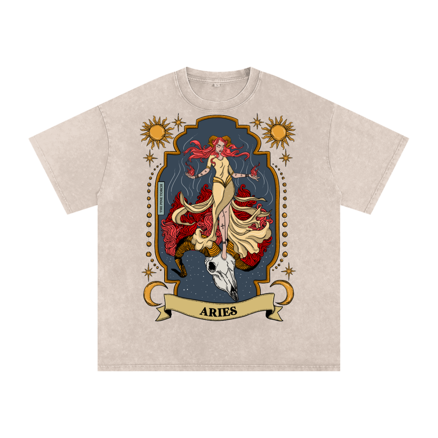 Aries // Snow Washed Oversized Cotton T-Shirt