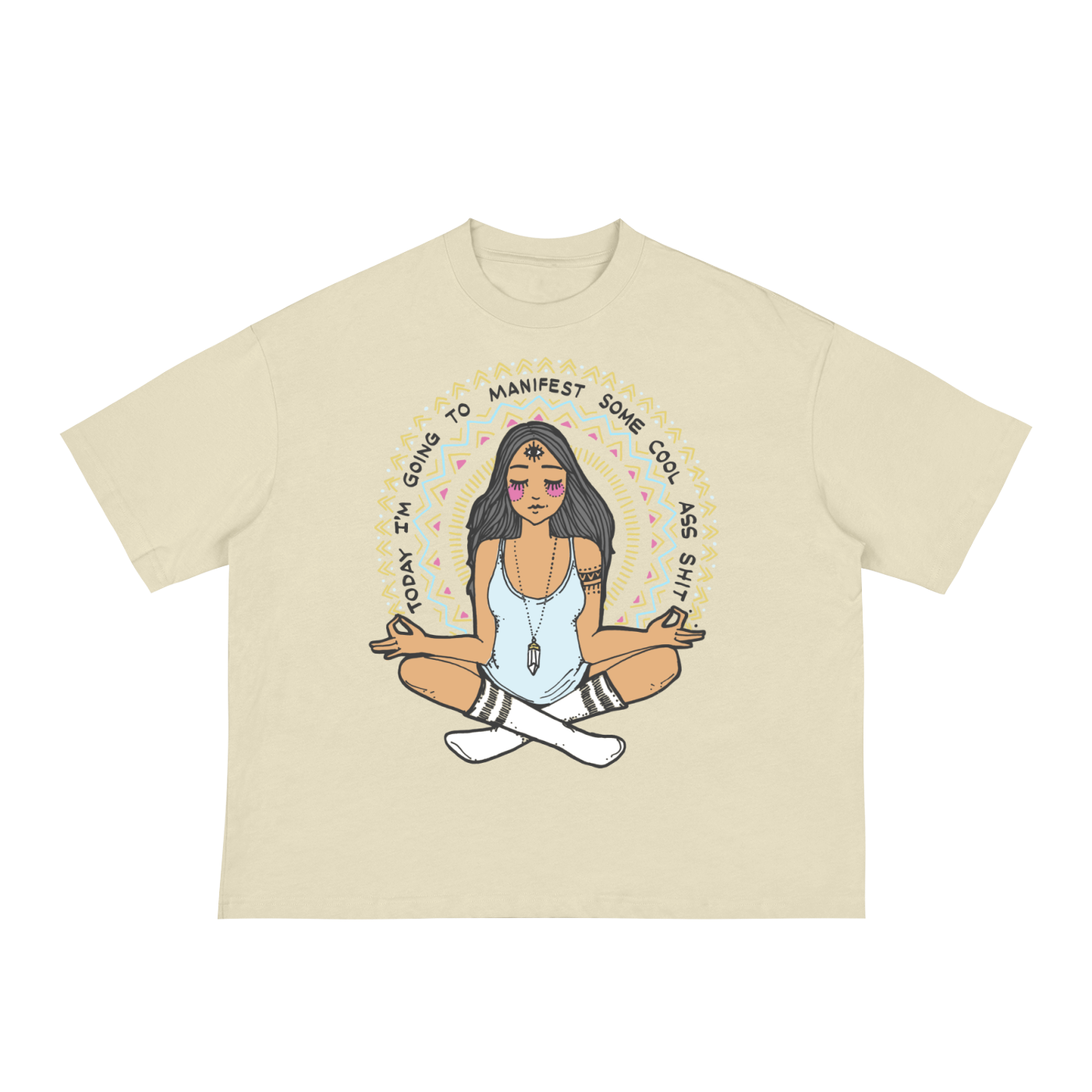Today I'm Going to Manifest Some Cool Ass Shit // Loose Boxy Tee