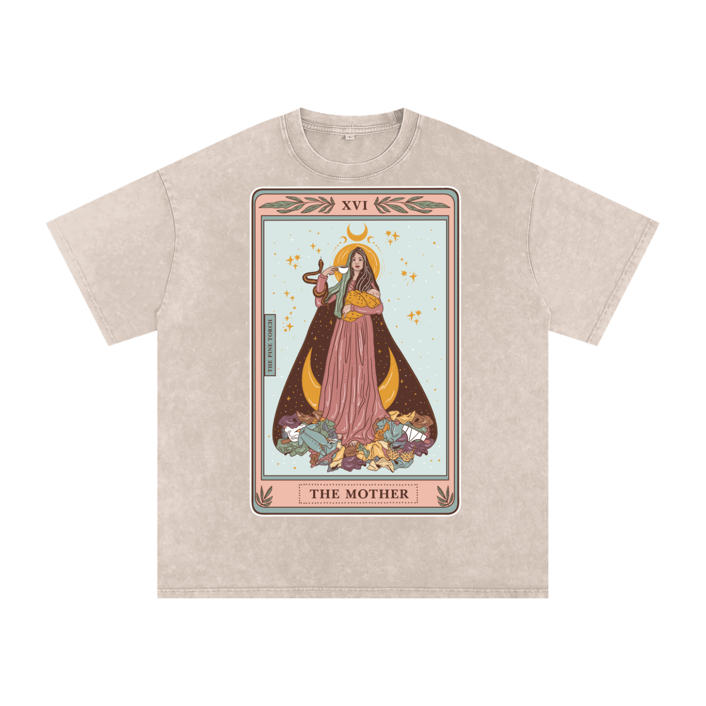 The Mother // Snow Washed Oversized Cotton T-Shirt