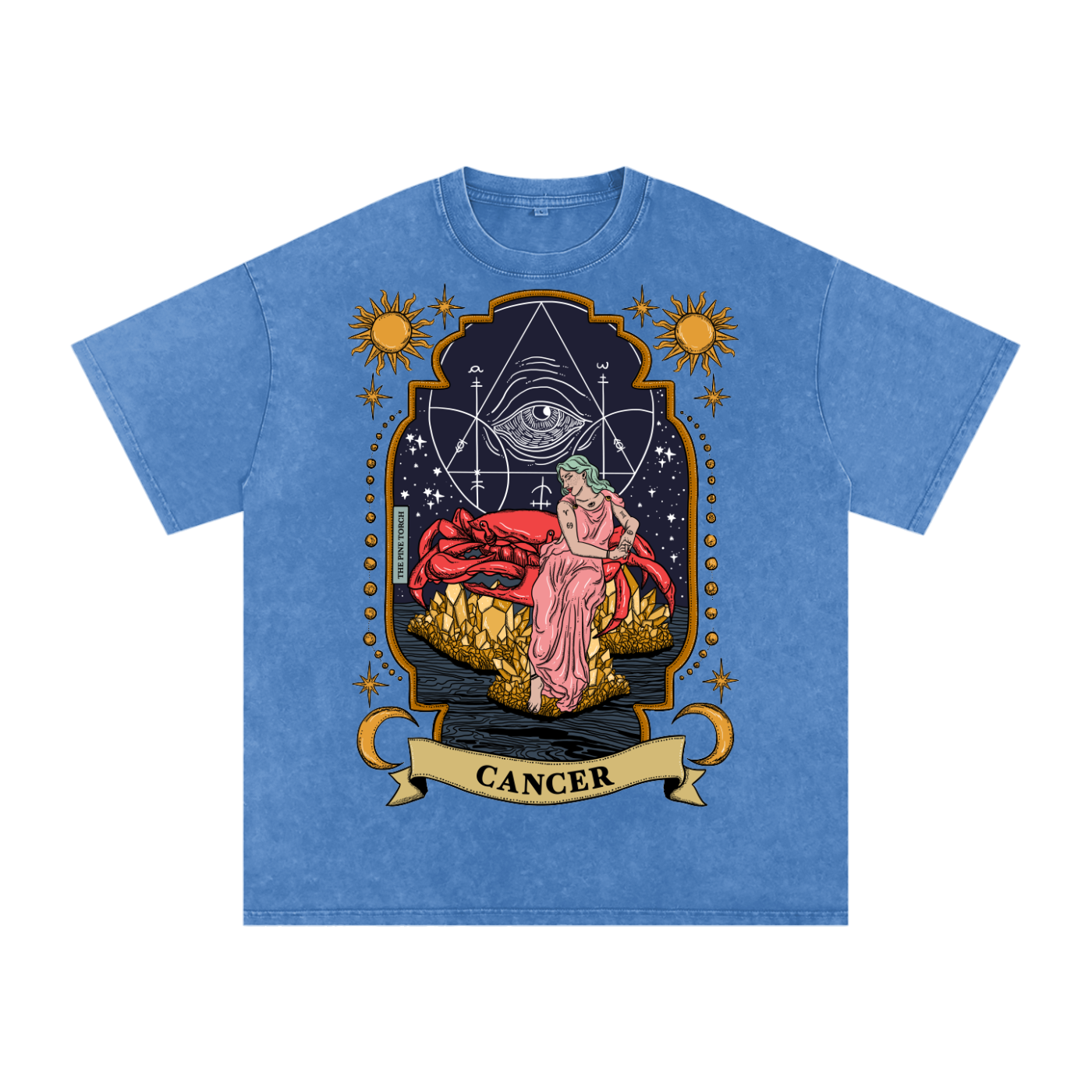 Cancer // Snow Washed Oversized Cotton T-Shirt