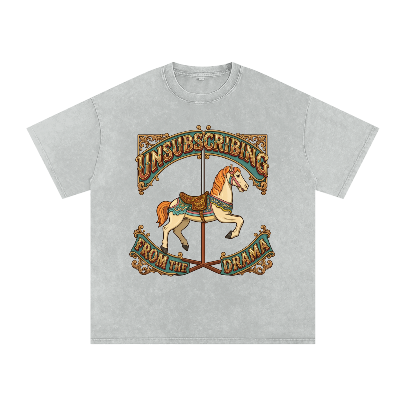 Snow Washed Oversized Cotton T-Shirt