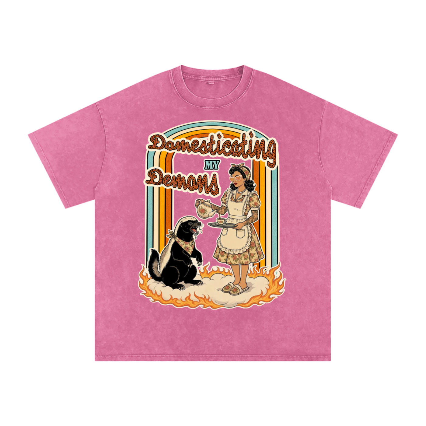 Domesticating My Demons // Snow Washed Oversized Cotton T-Shirt