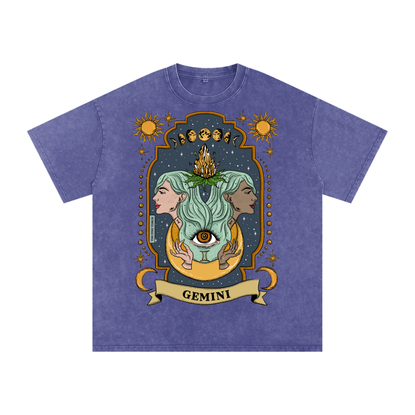 Gemini // Snow Washed Oversized Cotton T-Shirt