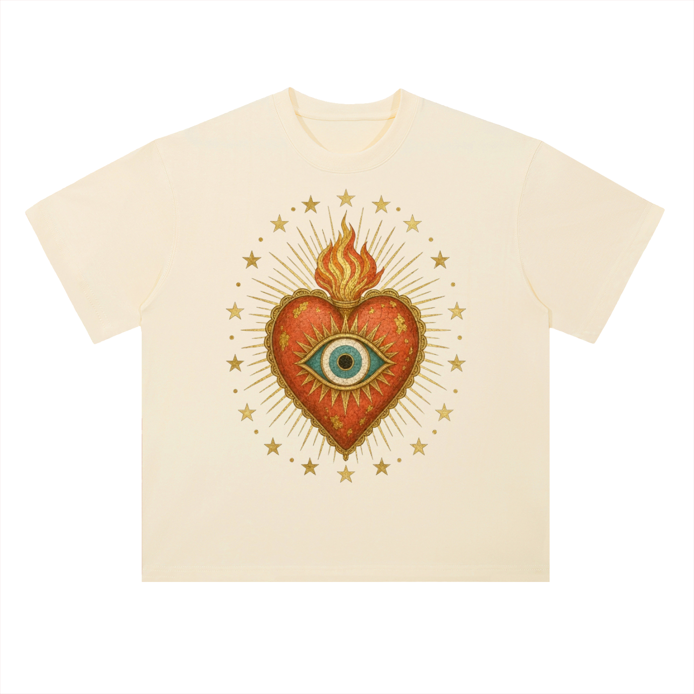 Sacred Heart Milagro // Heavyweight Drop Shoulder Cotton T-Shirt