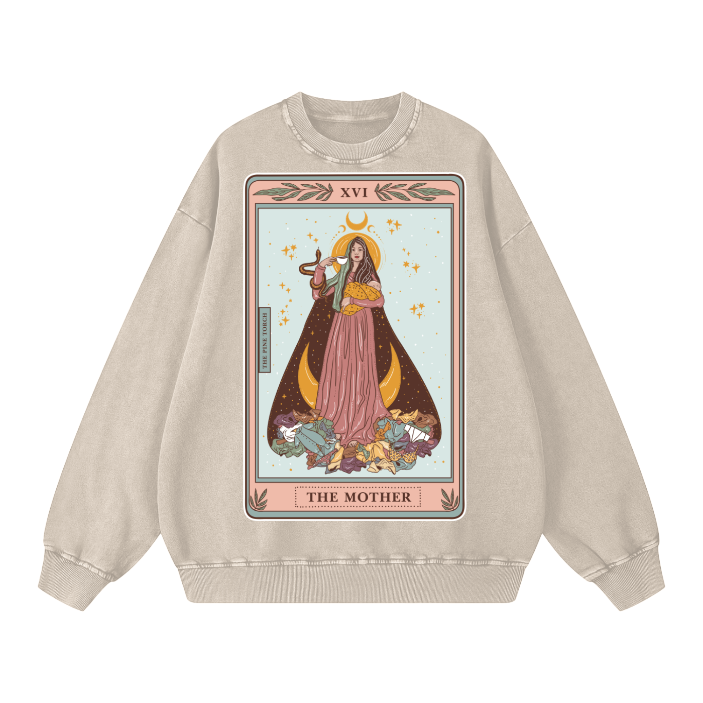 The Mother // Snow Washed Oversized Sweatshirt