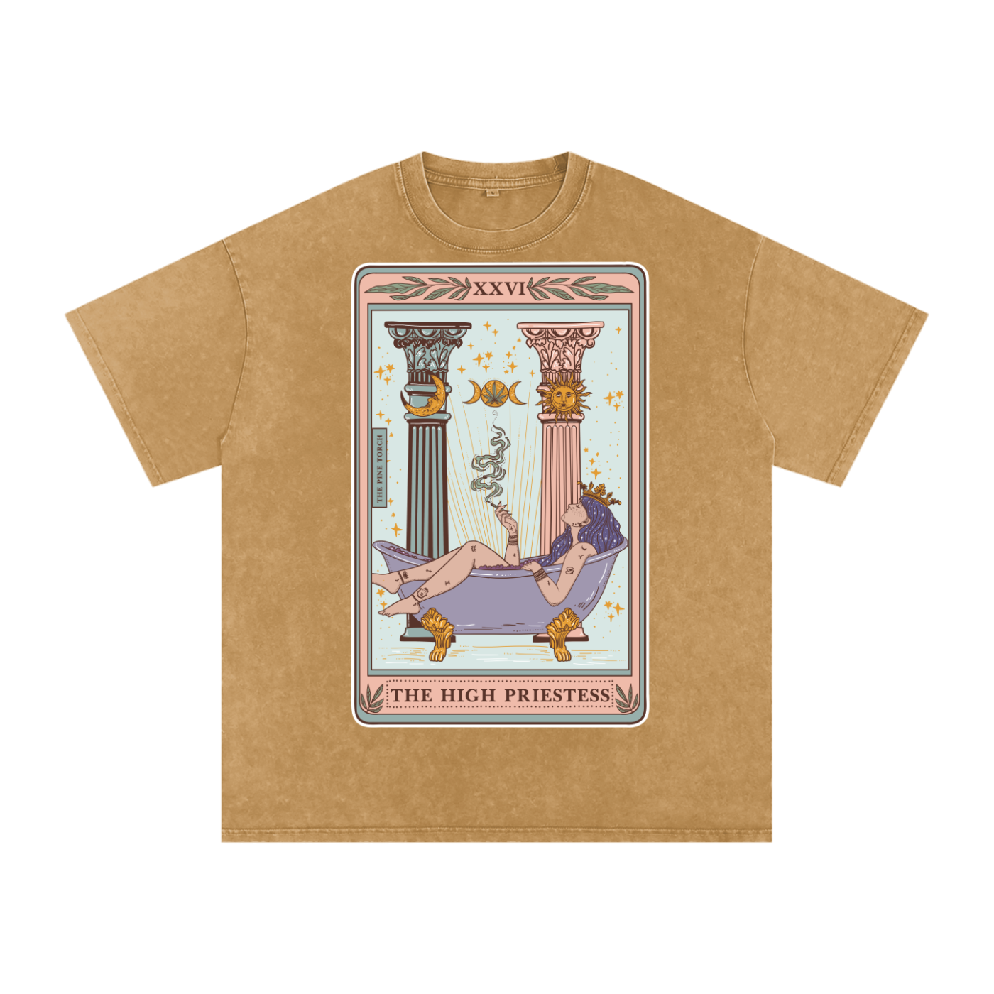 The High Priestess // Snow Washed Oversized Cotton T-Shirt