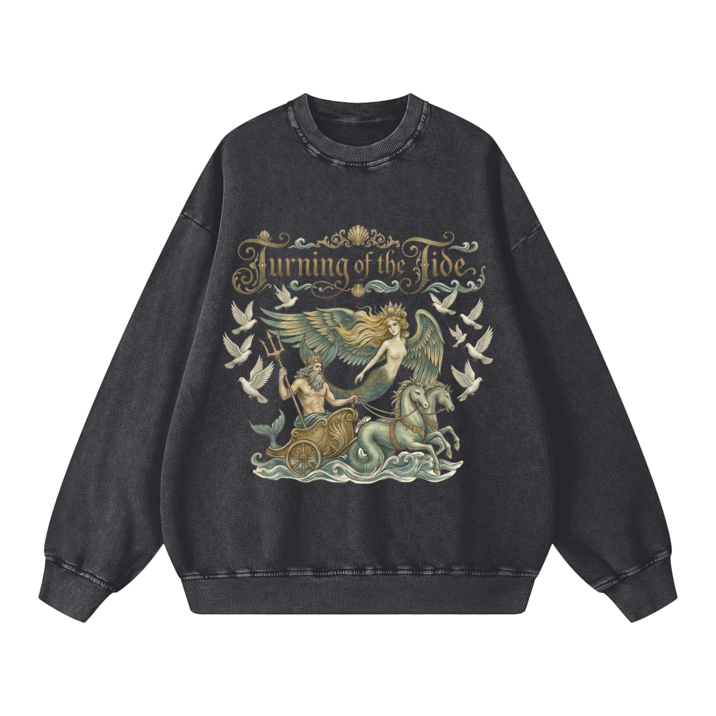Turning of the Tide // Snow Washed Oversized Sweatshirt