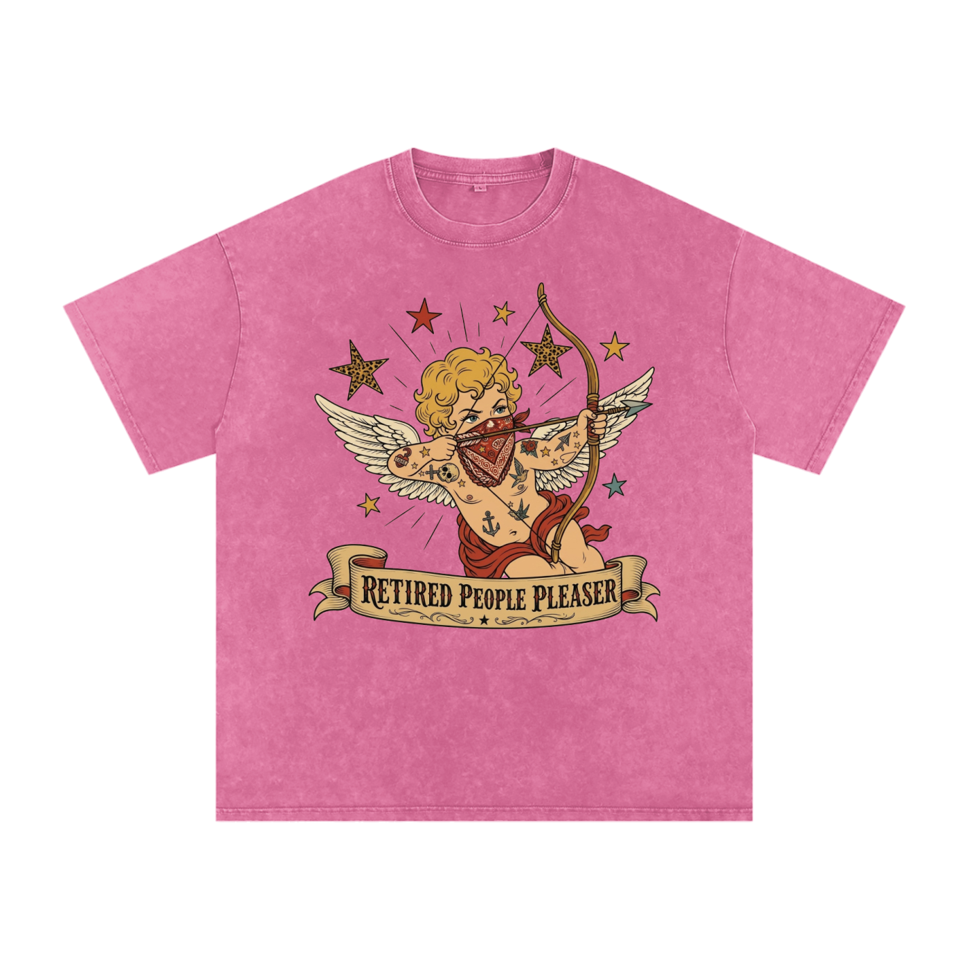 Retired People Pleaser // Snow Washed Oversized Cotton T-Shirt
