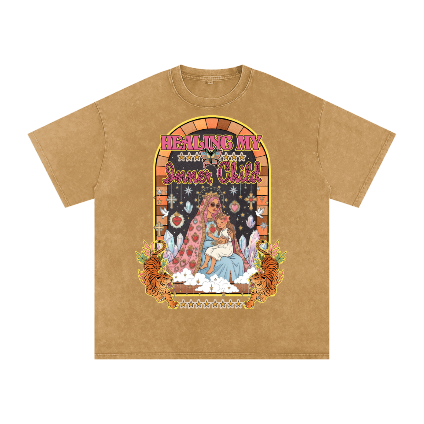Healing My Inner Child // Snow Washed Oversized Cotton T-Shirt
